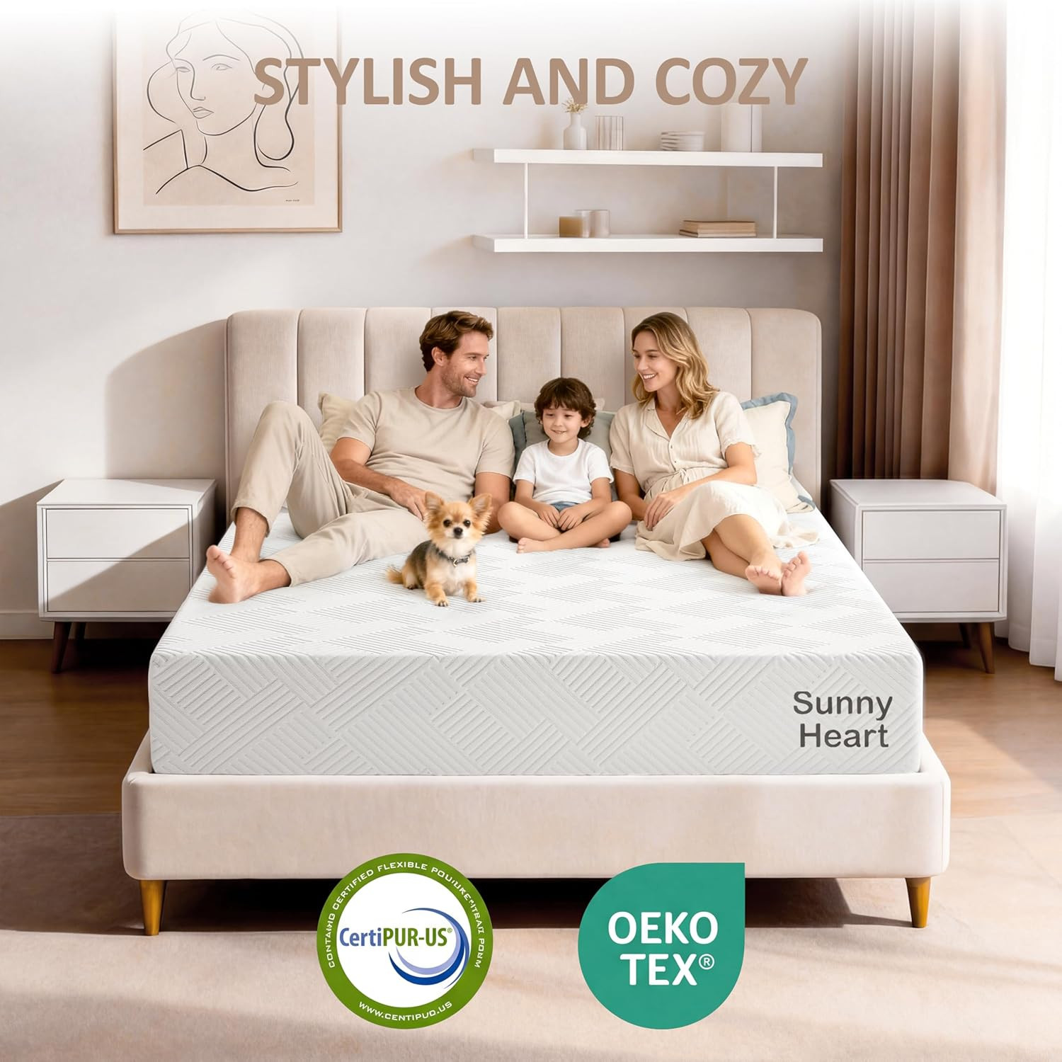 5 Inch Twin Size Memory Foam Mattress, Gel Cooling Bed Mattress with Breathable