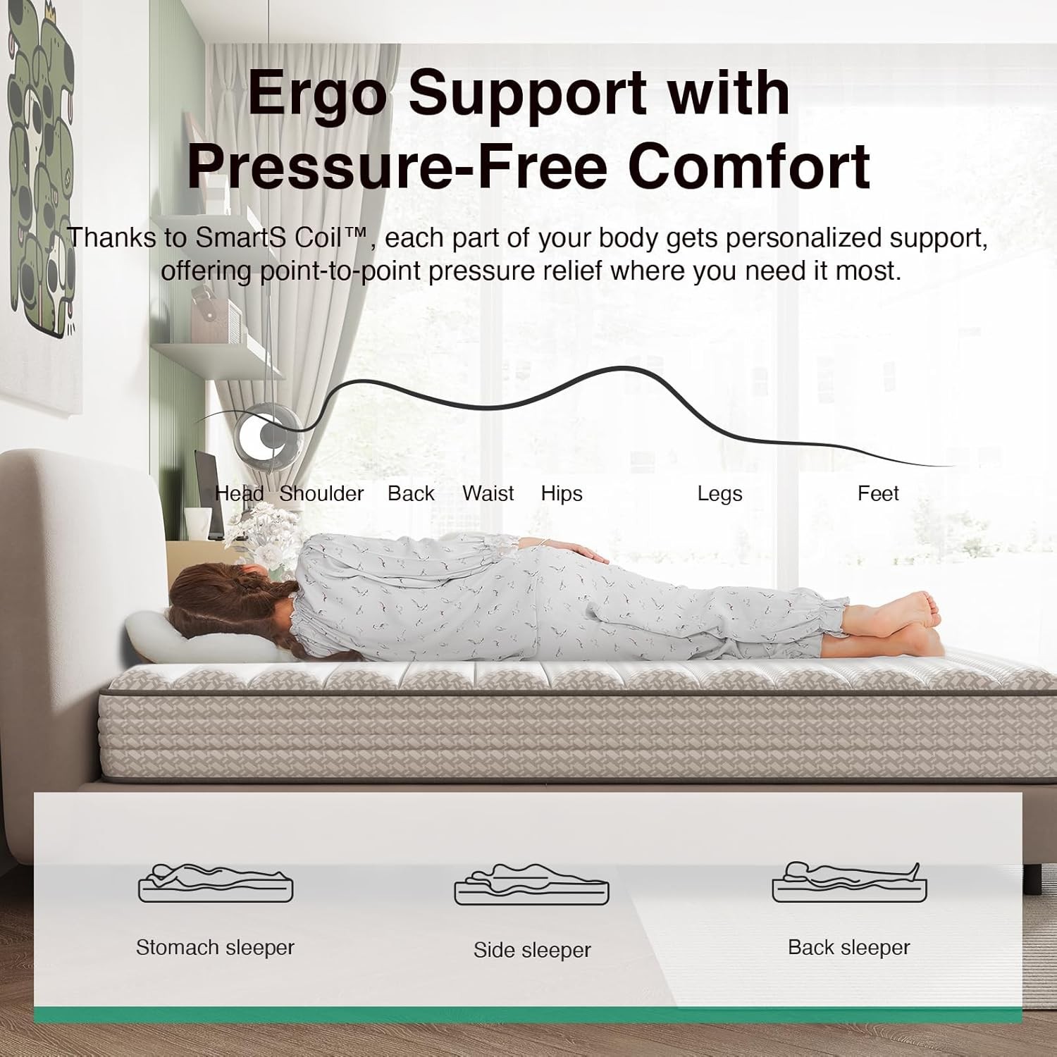 Mattress, Hybrid Mattresses with BioAir Comfort Foam for