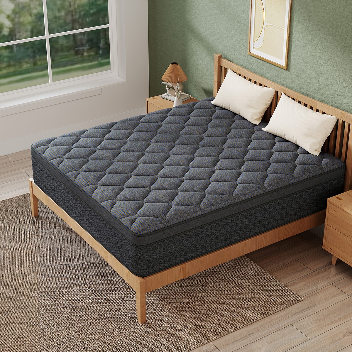 12″ 14″ Gel Memory Foam Mattress In A Box Pocket Spring Twin Full Queen King