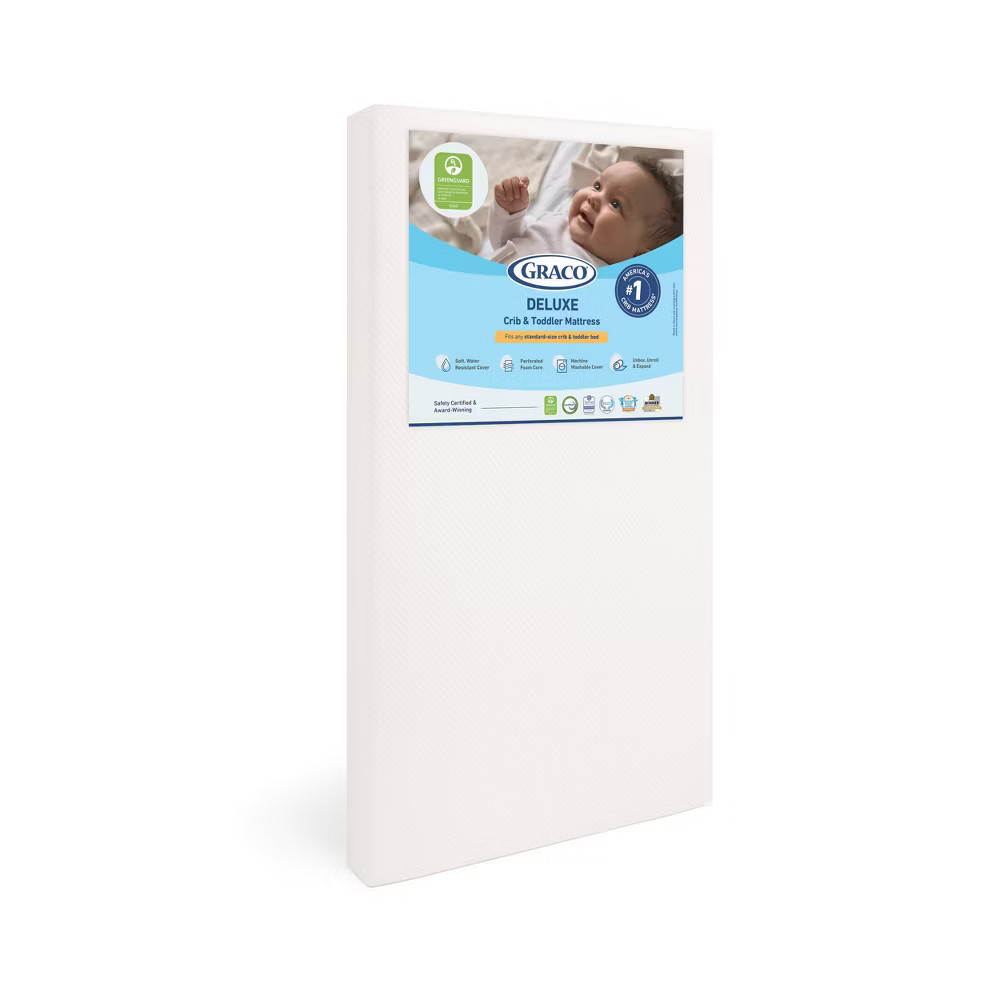 Graco Deluxe Foam Crib and Toddler Mattress, GREENGUARD Gold Certified