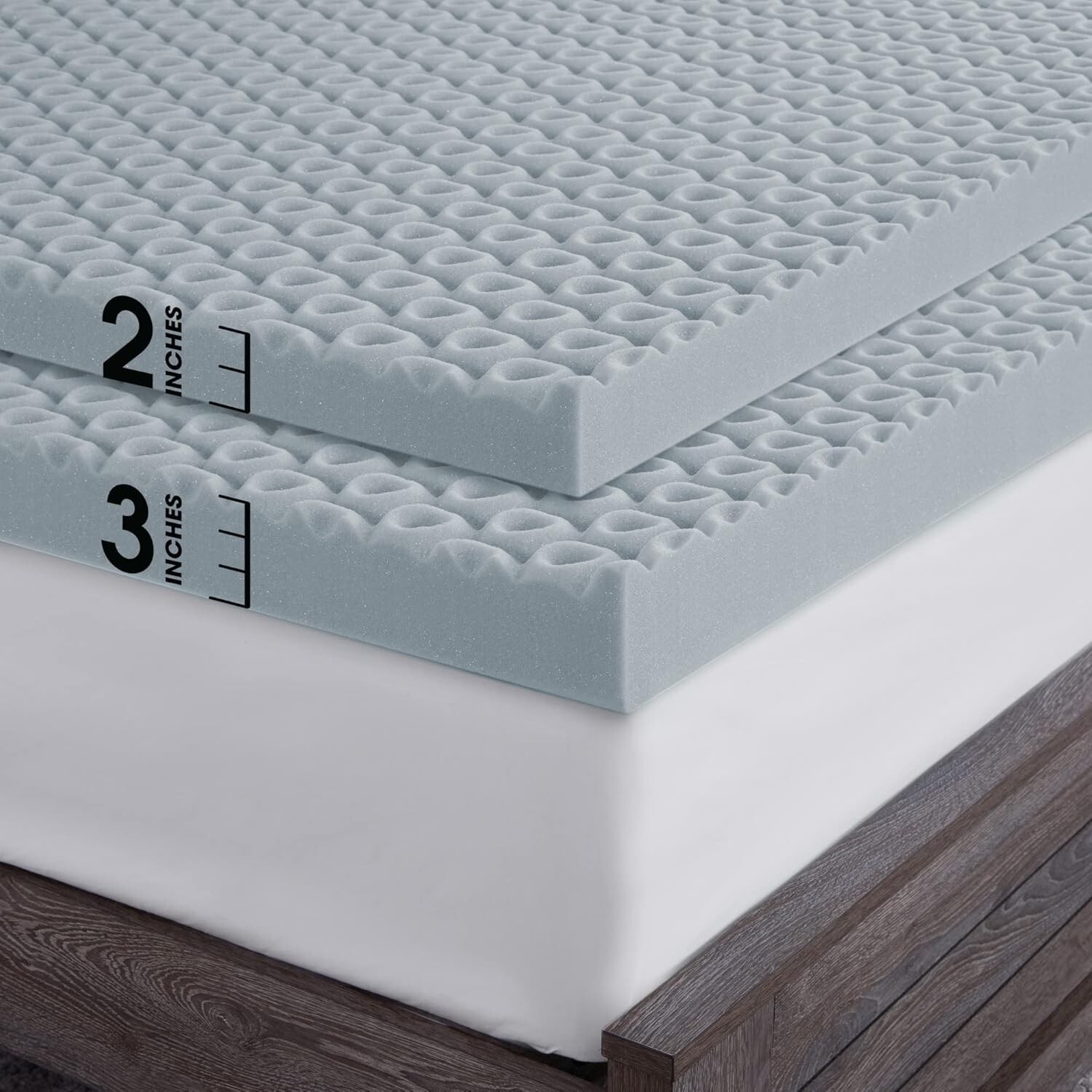 Dream Serenity Cool Point 3″ Memory Foam Mattress Topper Queen