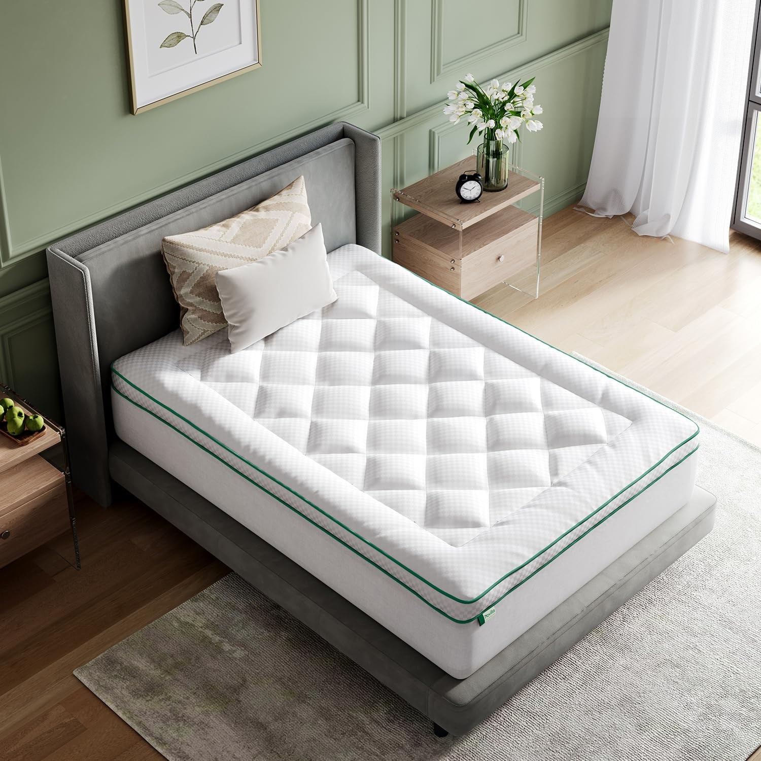 Twin Mattress Topper, Soft Pillow Top for Dorm Bed, Breathable Quilted Mattre…