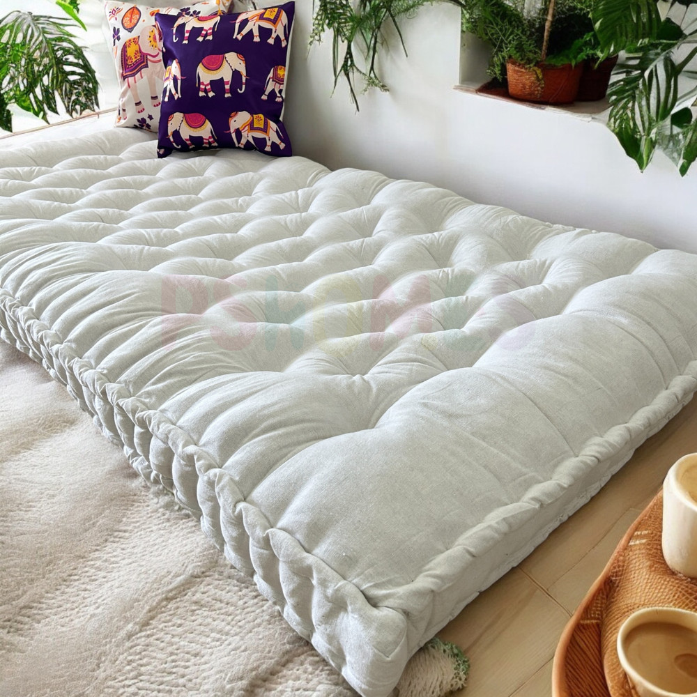 3x6ft Certified Organic Sag free white single size cotton mattress 72x36inches