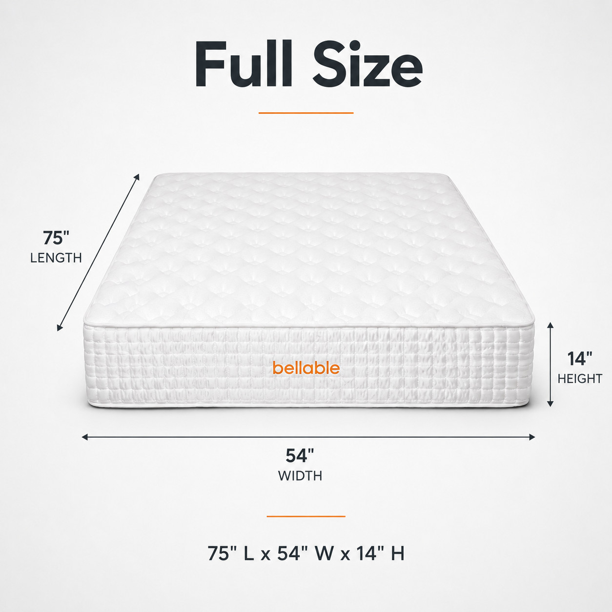 Full Mattress 14 Inch Hybrid Mattress in a Box Gel Memory Foam Pocket Spring