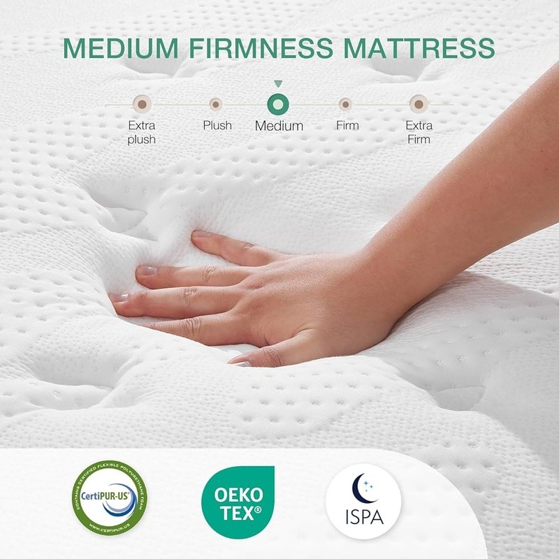Queen Hybrid Mattress 12 Inch Pillow Top Gel Foam Motion Isolation Support New