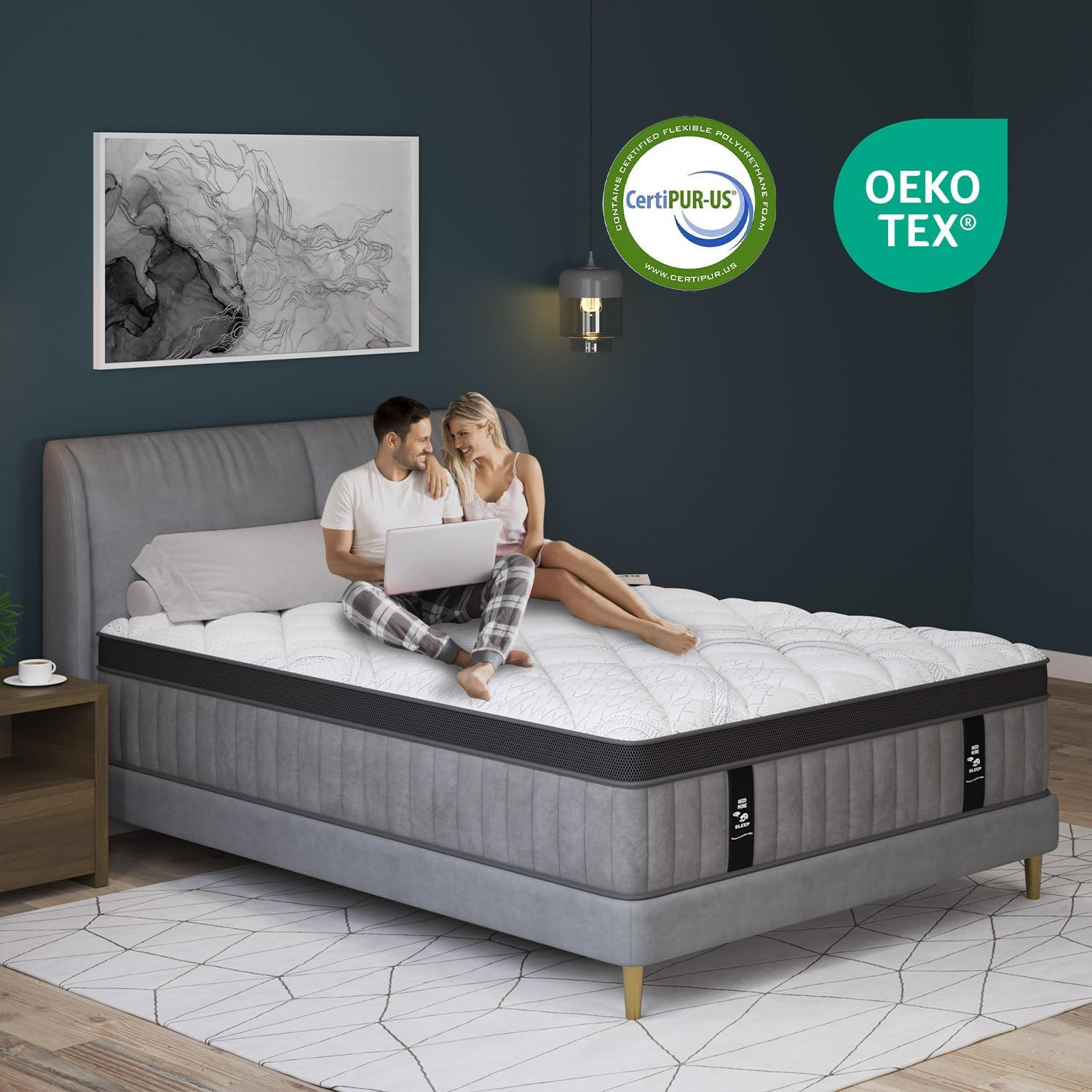 12″ Queen Hybrid Mattress – Medium Firm Memory Foam & Pocket Springs