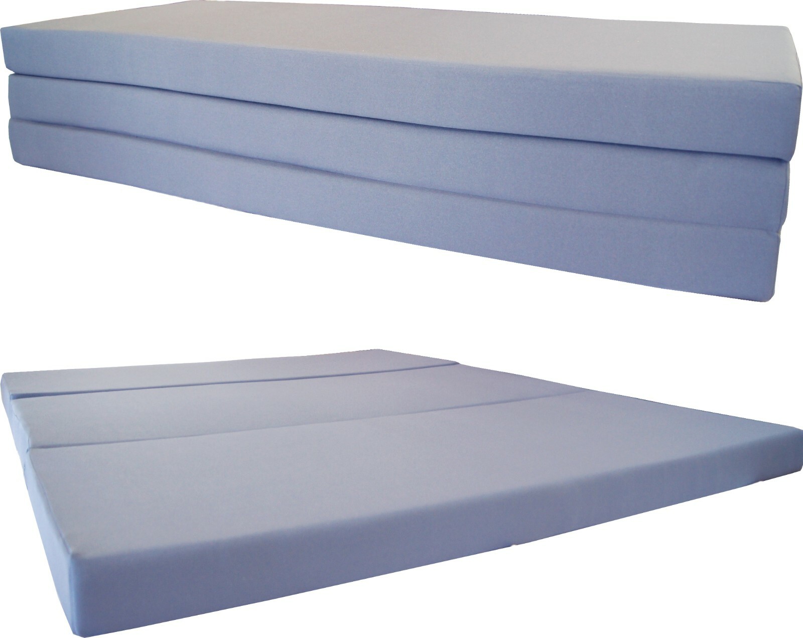 Queen Shikibuton Trifold Foam Beds, High Density Folding Mats 4x60x80, Gray