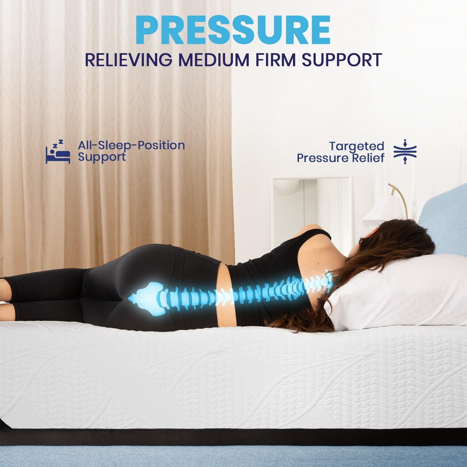 Chill Memory Foam 14-Inch Mattress with Pillow, Certipur-Us Certified, Mattress