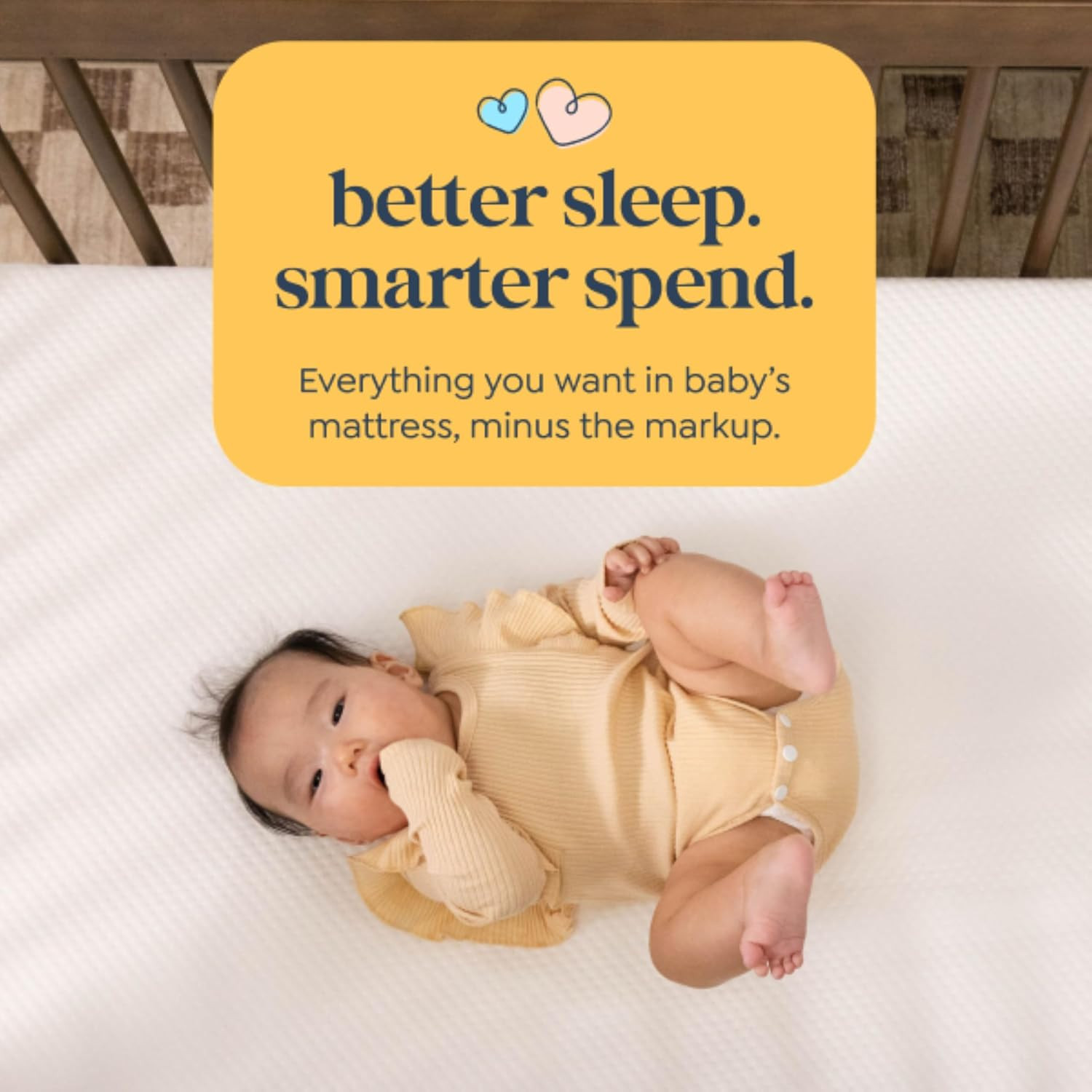 Comfort Crib Mattress, Firm Support, Lightweight, Removable Cover, Greenguard Go