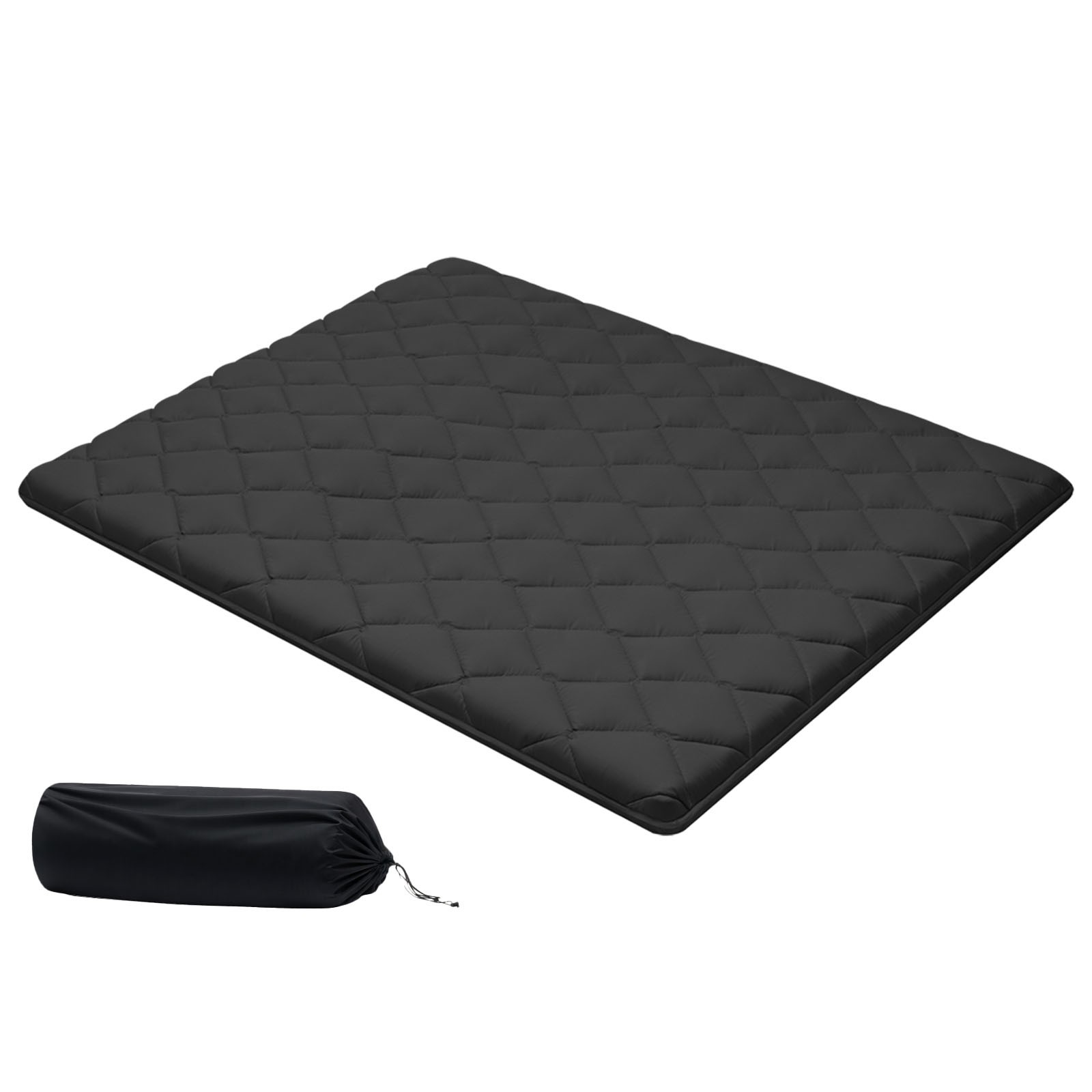 Uimoso Japanese Tatami Mattress Queen Size Foldable Futon with Storage Bag Black