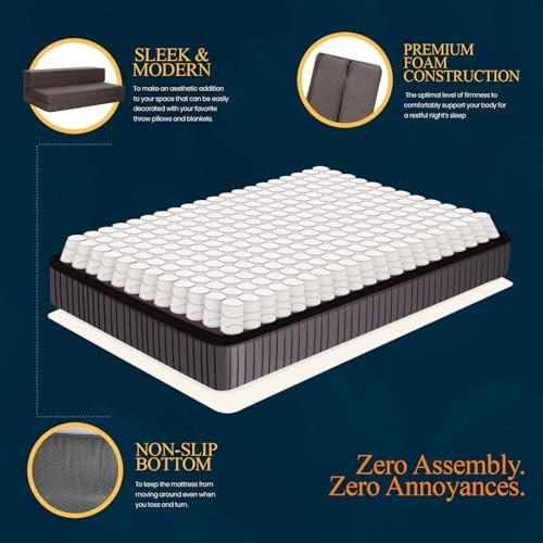 Tri-Fold Foam Mattress | Folding Sofa Bed with Washable Cover | Portable Chair B