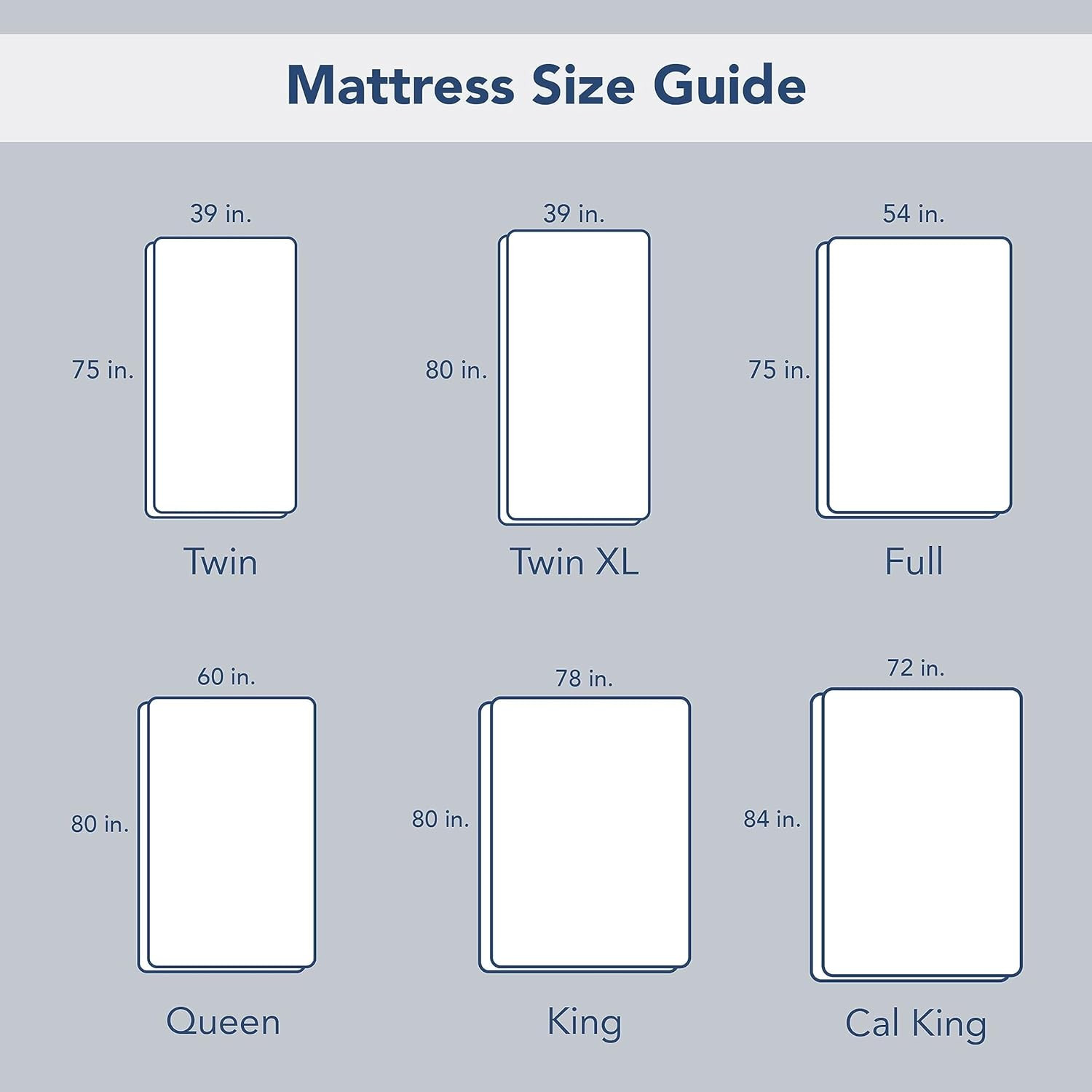 Hypoallergenic 2″ Down Illusion Pillowtop Mattress Topper, Twin XL, White