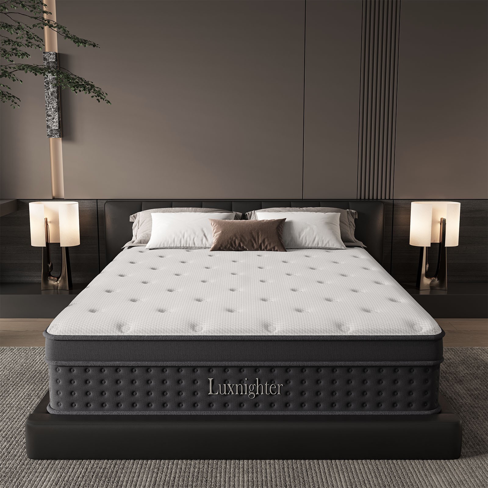 Cooling Matress with Memory Foam & Individual Pocket Springs for Pressure Relief
