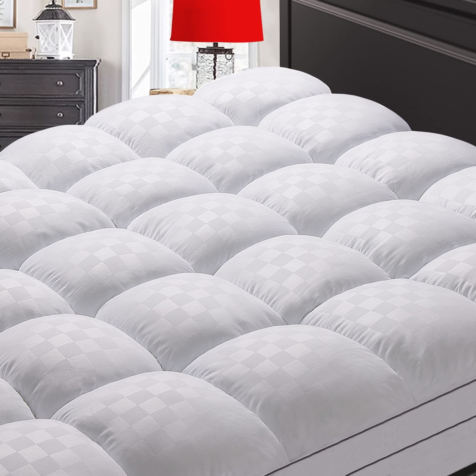 Mattress Topper King,Extra Thick Mattress Pad Cover for Back Pain,Cooling Mattre