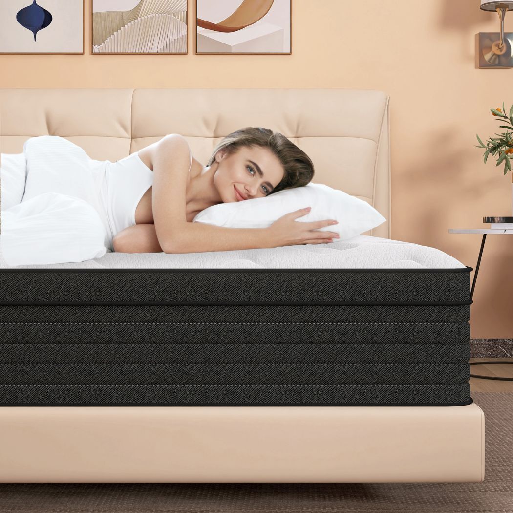 14″ Queen Size Hybrid Memory Foam Mattress in a Box,Pocket Spring Medium Firm