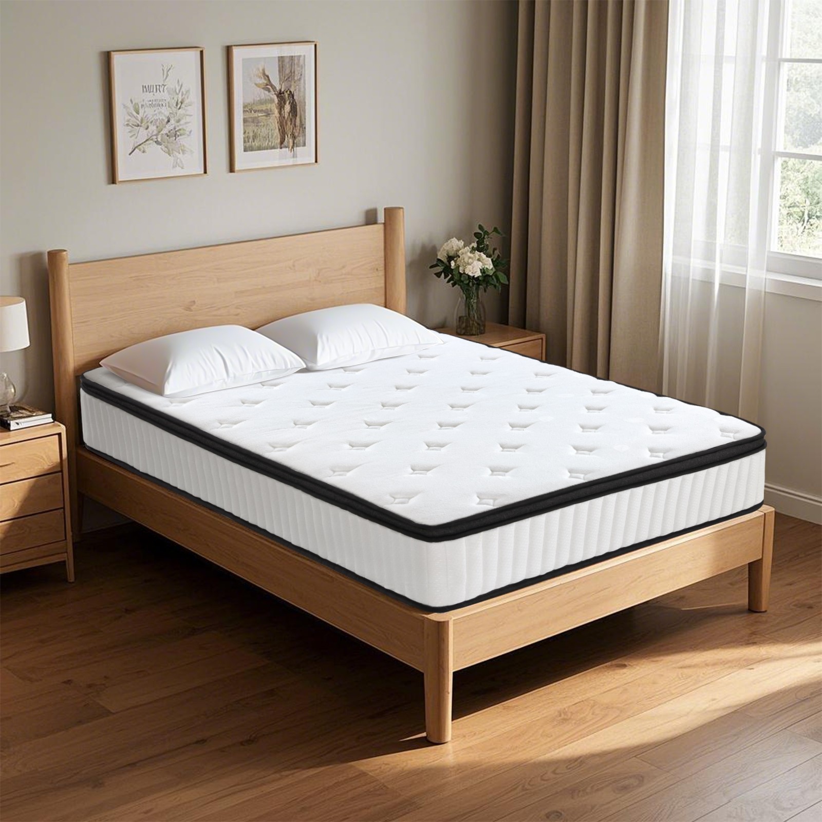 12 Inch Gel Memory Foam Mattress Hybrid Spring Twin Full Queen King Bed In A Box
