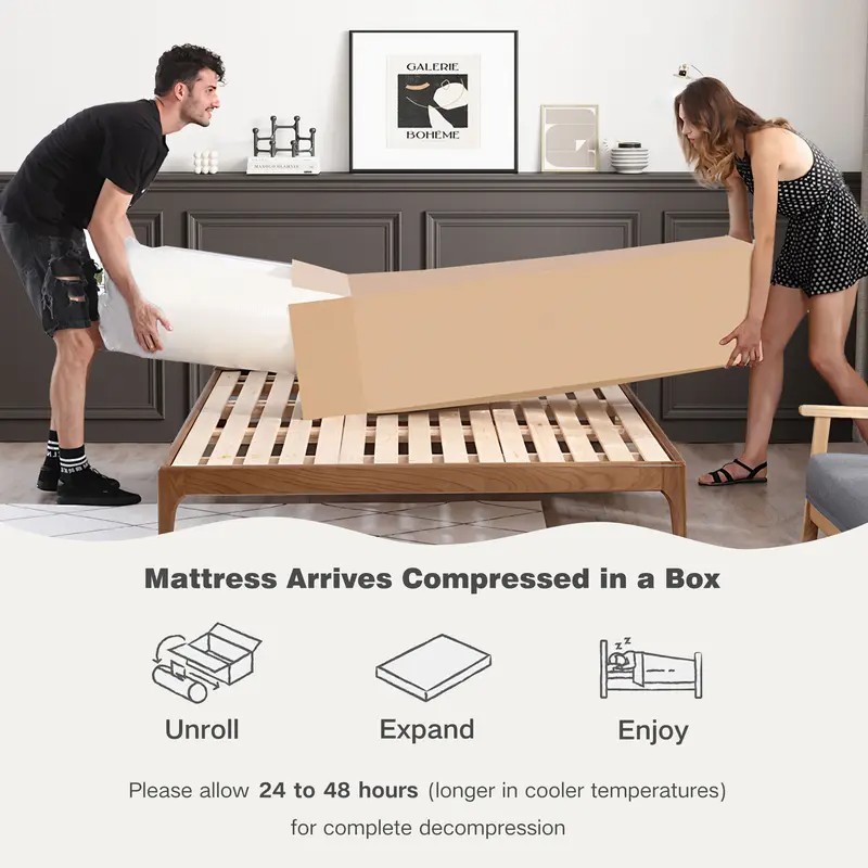 US 12/14 Inch Gel Memory Foam Hybrid Mattress Twin Full Queen King Size In a Box