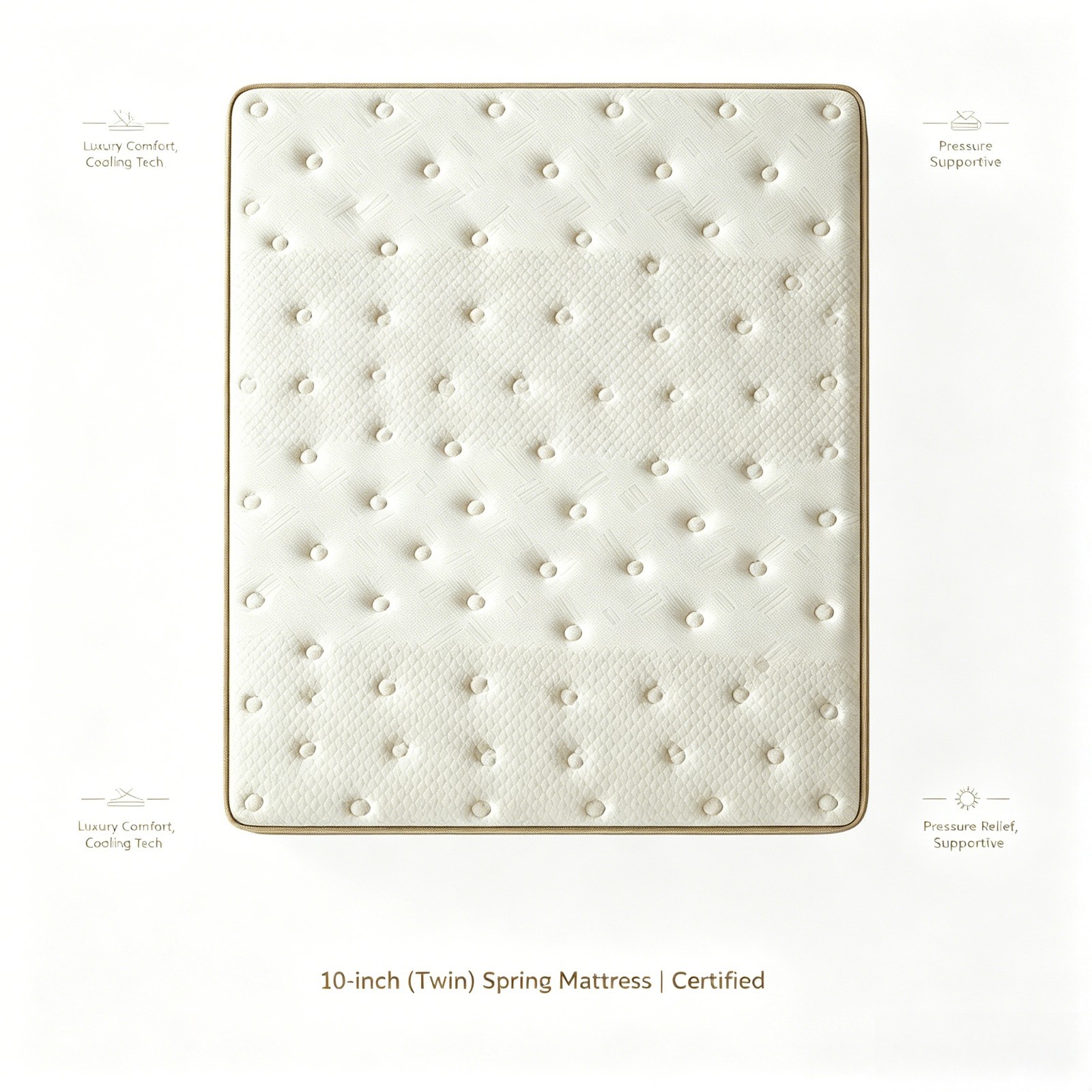 10inch Premium Gel Memory Foam Mattress Hybrid Spring Twin Size Bed In A Box