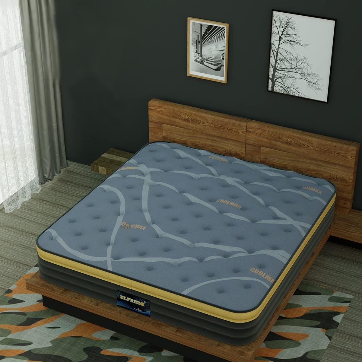 Full Mattress, 12 inch Pillow Top Hybrid Comfy Full Size Mattress in a Bag, H…
