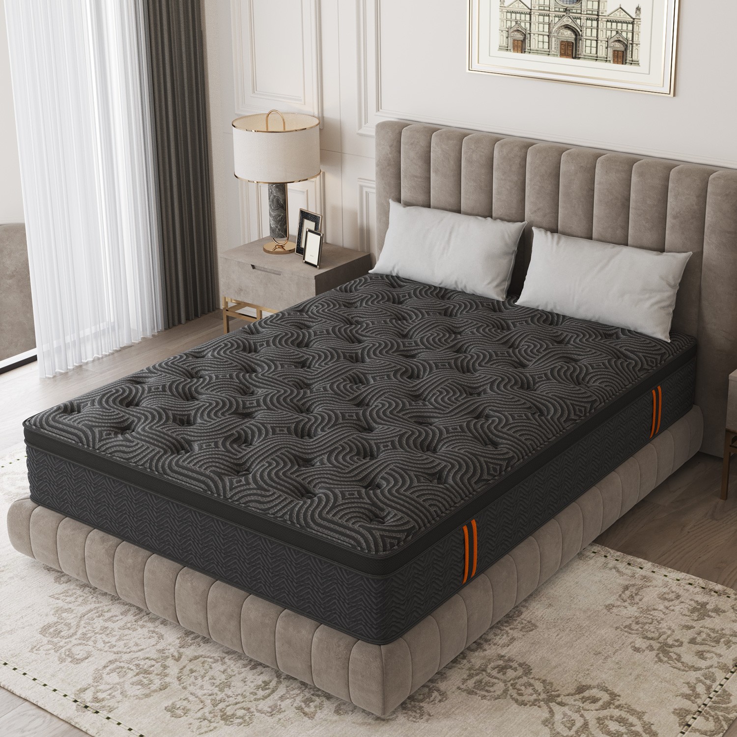 9″12″14″ Twin Full Queen King Size Mattress in a Box Hybrid Spring Memory Foam