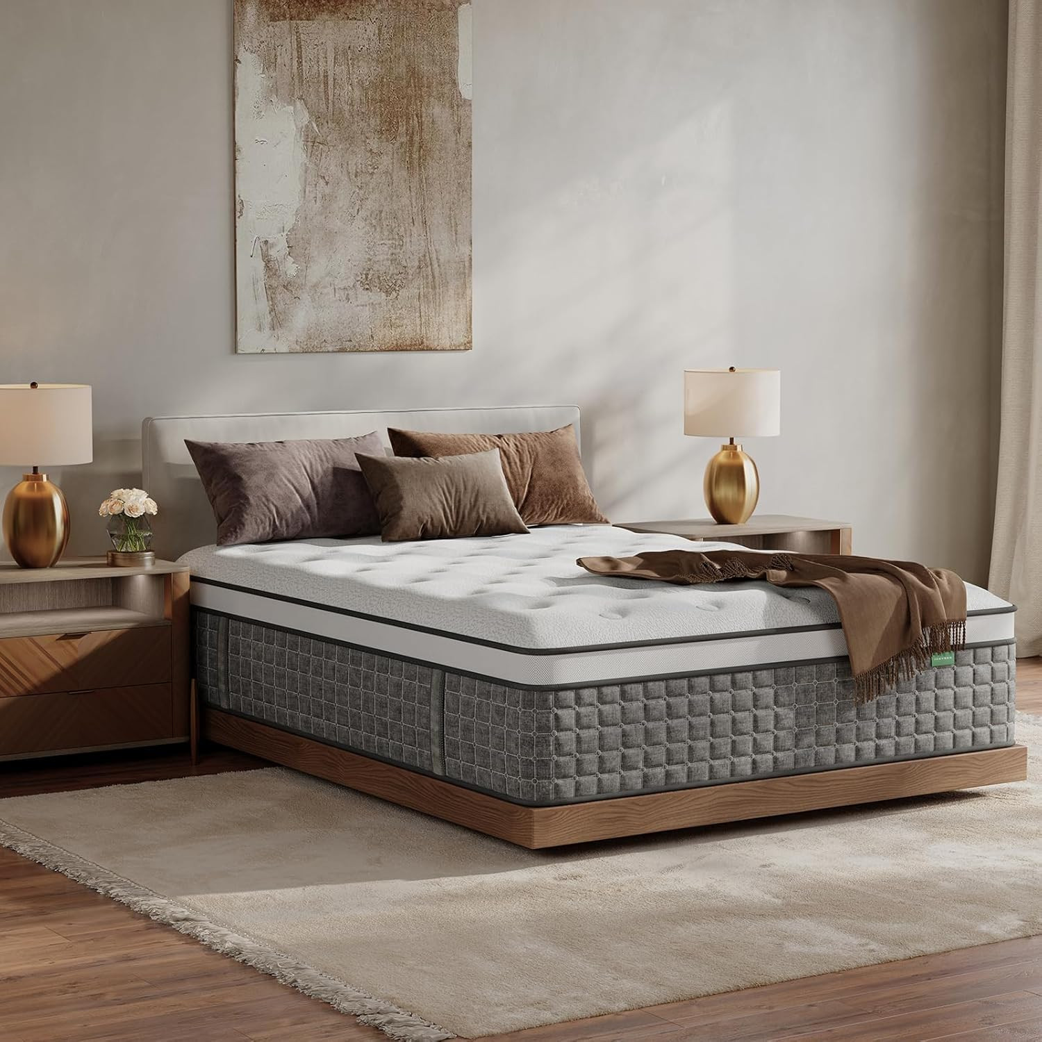 Full Size Mattress, Medium Firm 12 Inch Hybrid Mattress Full Size in a Box – Mem