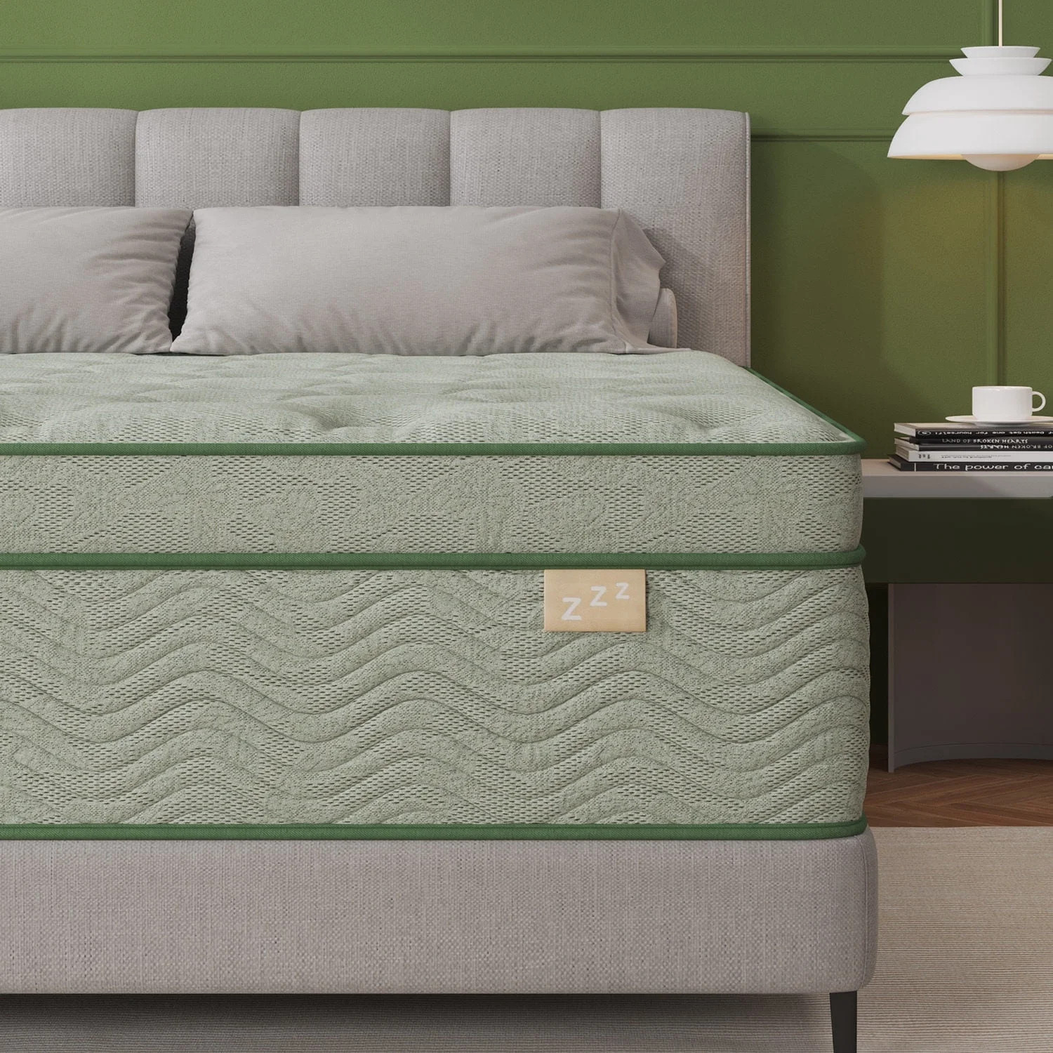 Viscountess 14inch Queen Mattress with Gel Memory Foam Medium Firm Euro Top Hybr