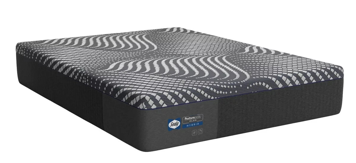New Queen Sealy Posturepedic Plus Hybrid Albany Medium Mattress