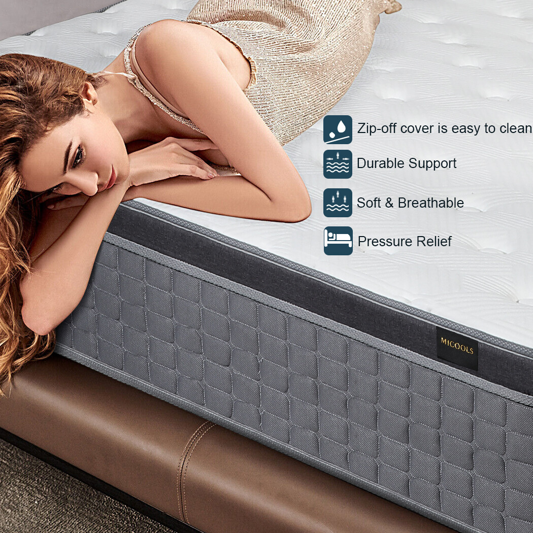 12/14 Inch Hybrid Memory Foam Mattress Twin Full Queen King Size Bed Medium Firm