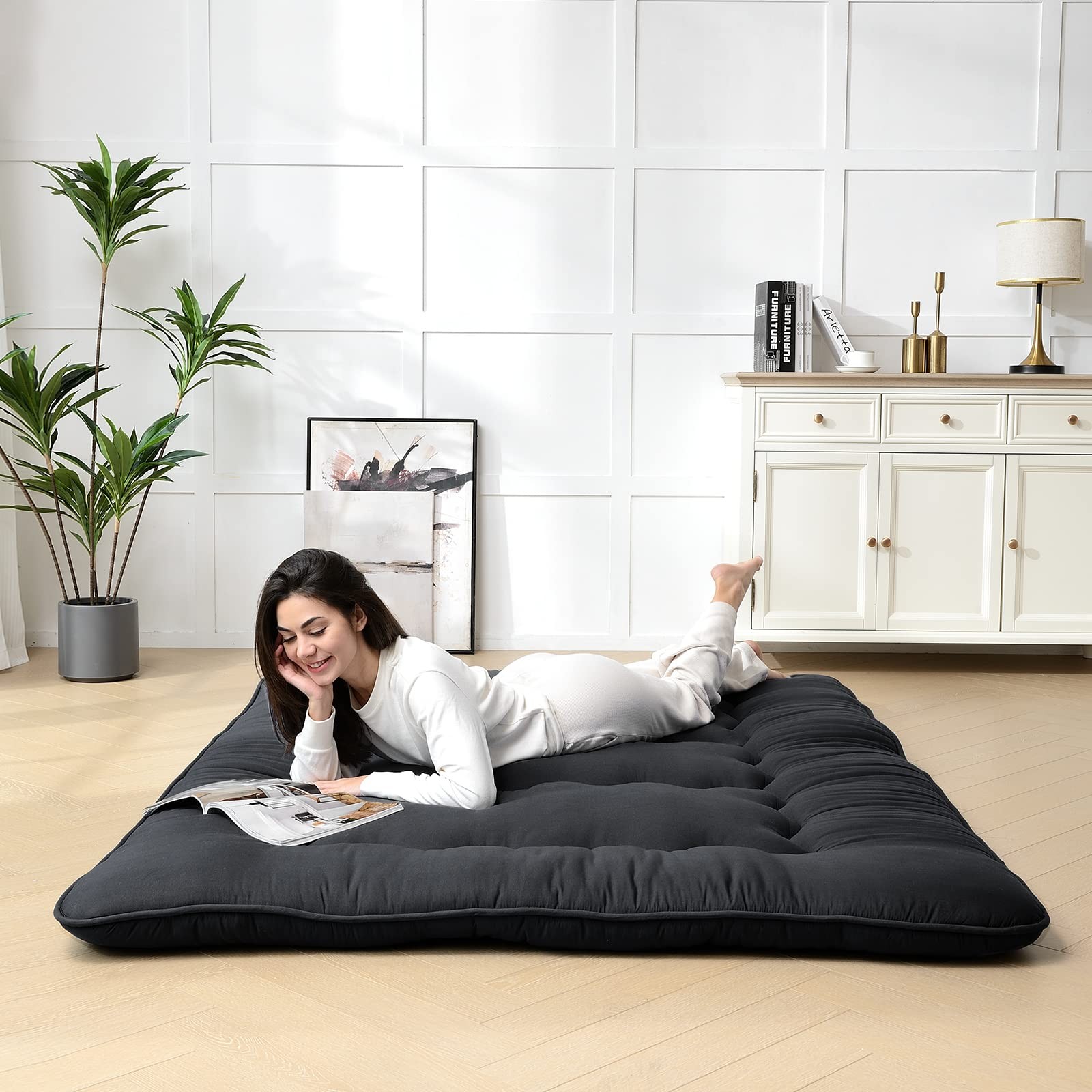 Futon Mattress – Thicken Sleeping Mat for Floor, Folding Mat for Adults & , Q…