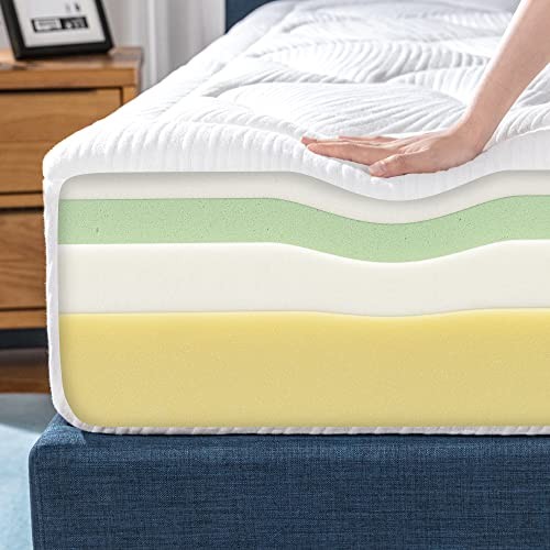 ZINUS 10 Inch Cloud Memory Foam Mattress, King, Fiberglass Free, White