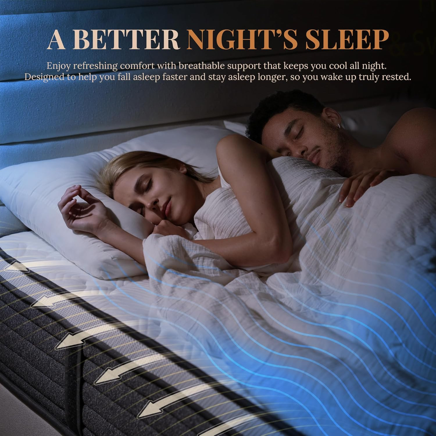 Queen Mattress, 12 Inch Queen Size Hybrid Mattresses in a Box, Medium Feel Foam