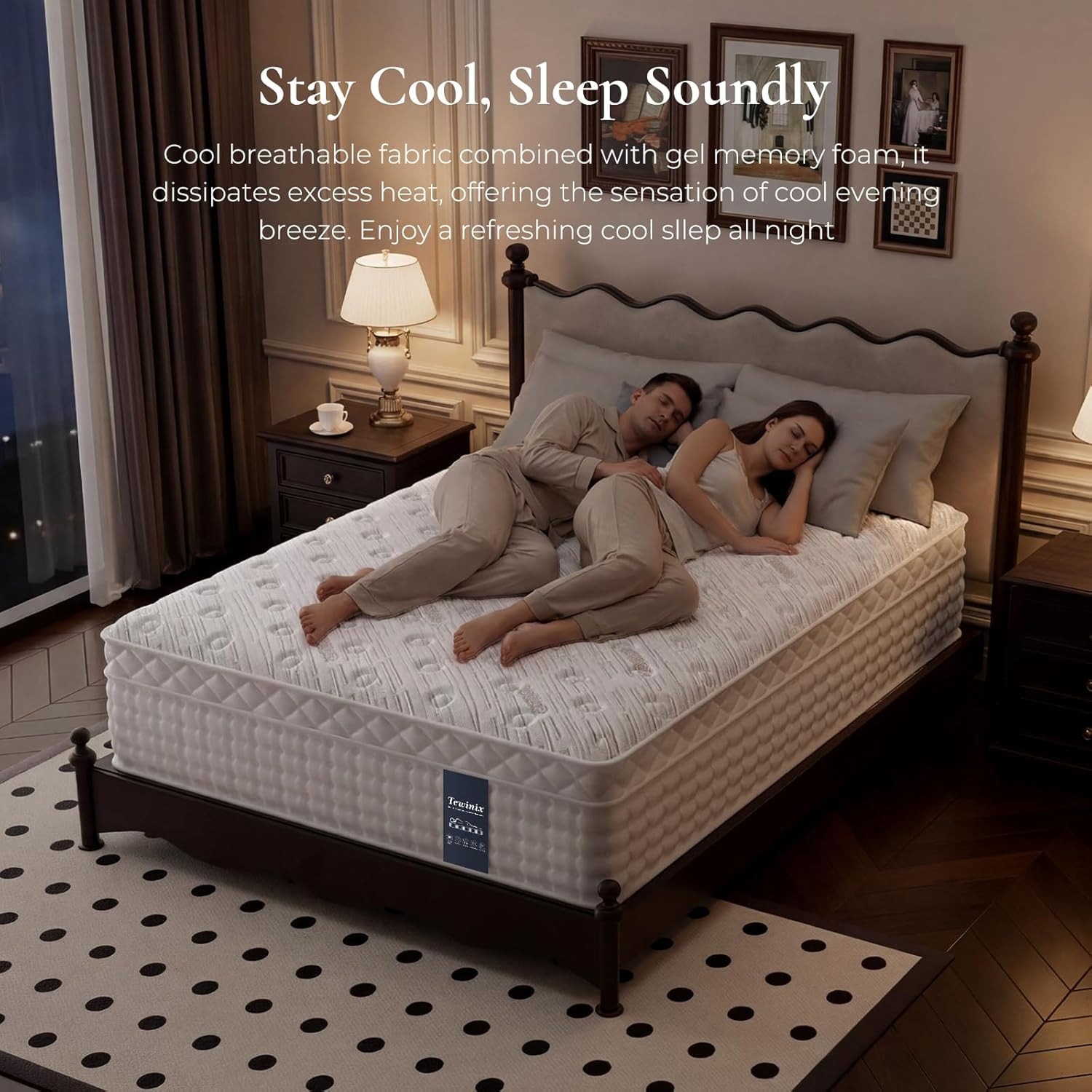 14 Inch Queen Mattress, Plush Hybrid Mattresses with Gel Memory Foam in a Box, I