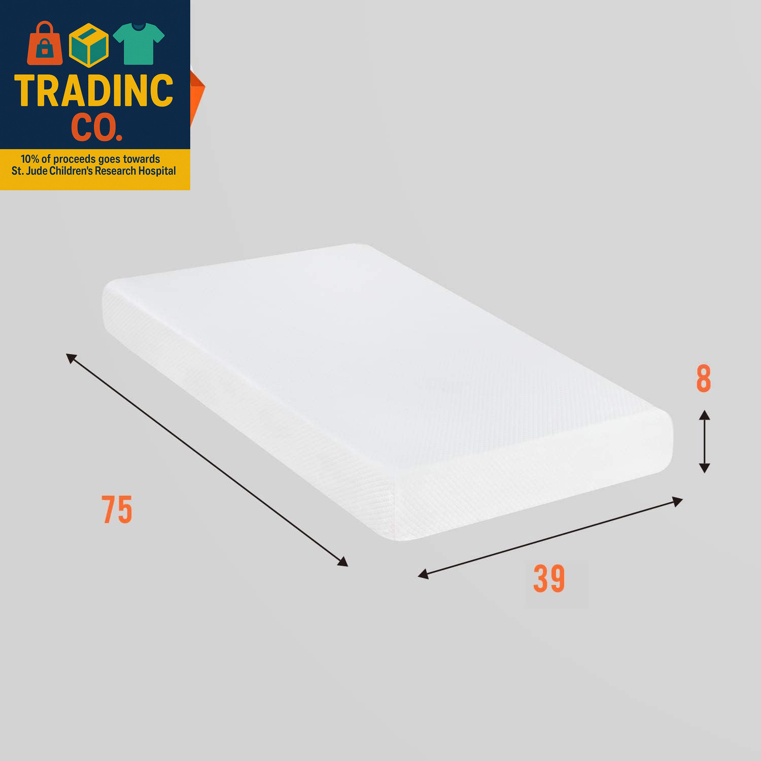 8″ Medium Firm Gel Memory Foam Mattress – CertiPUR-US, Removable Cover