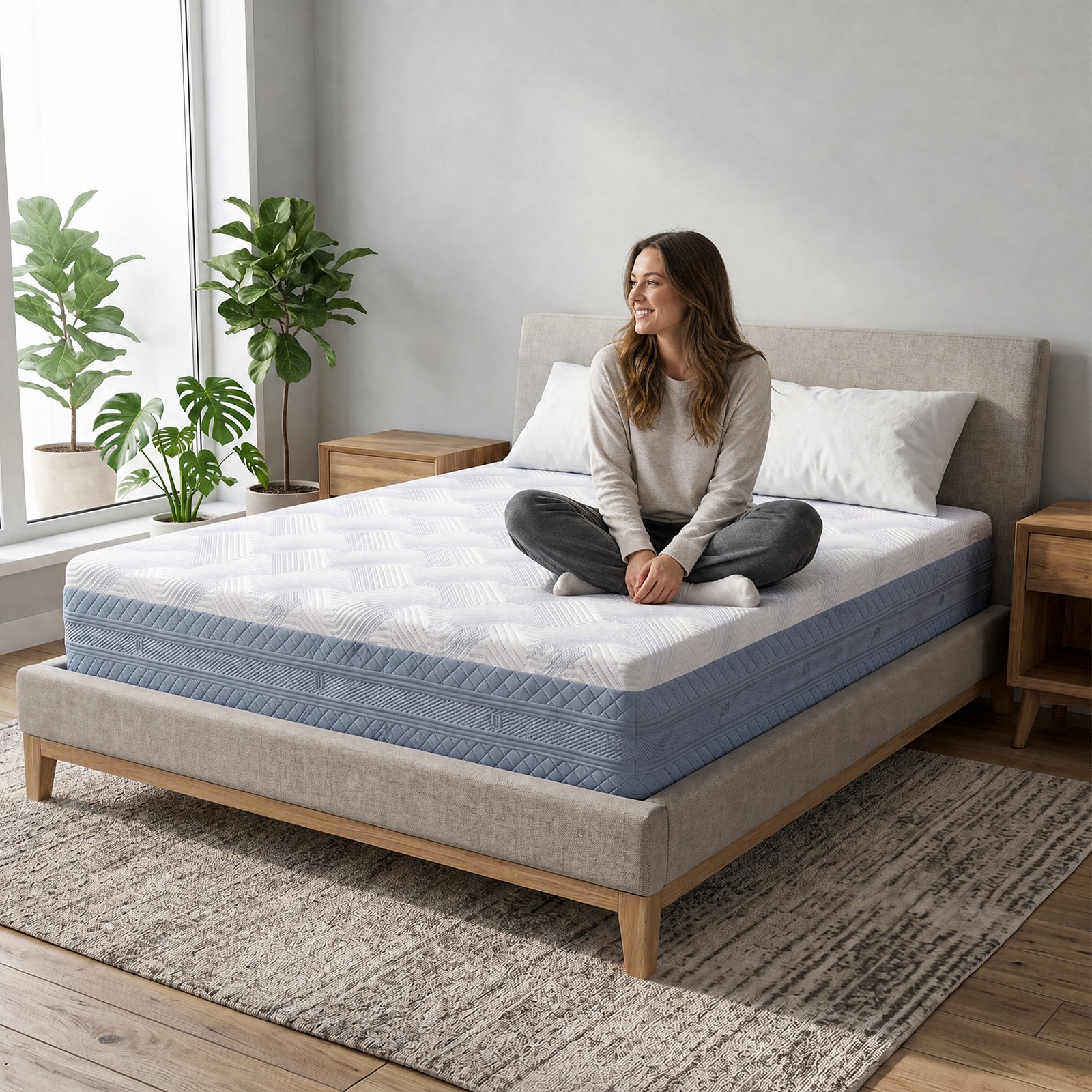 King Size Memory Foam Mattress Multi-Foam Structure Body-Adapting Comfort Mattre