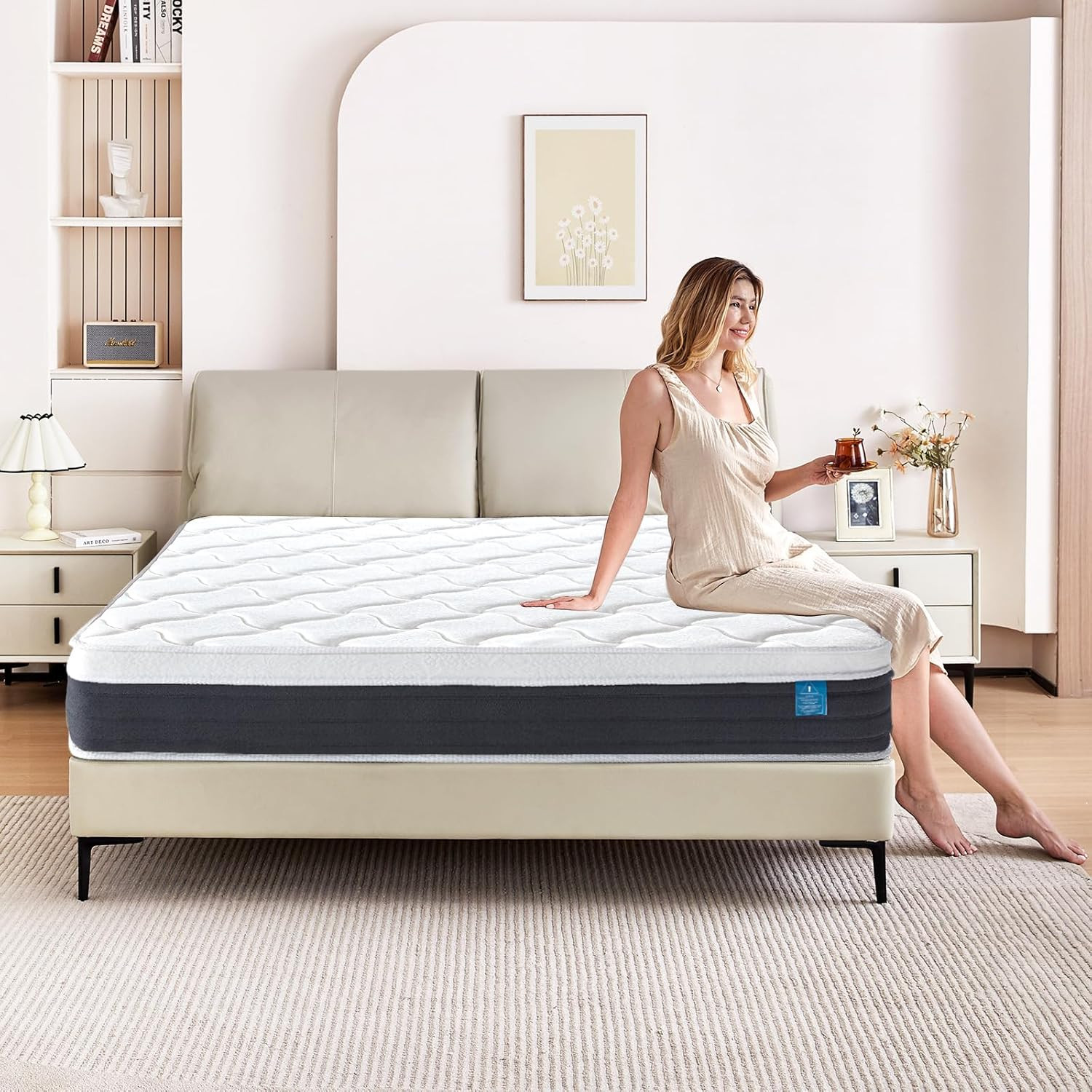 King Size Mattress 12 Inch Mixed Mattress 80″*76″*12″ Boxed Gel Memory Foam Matt