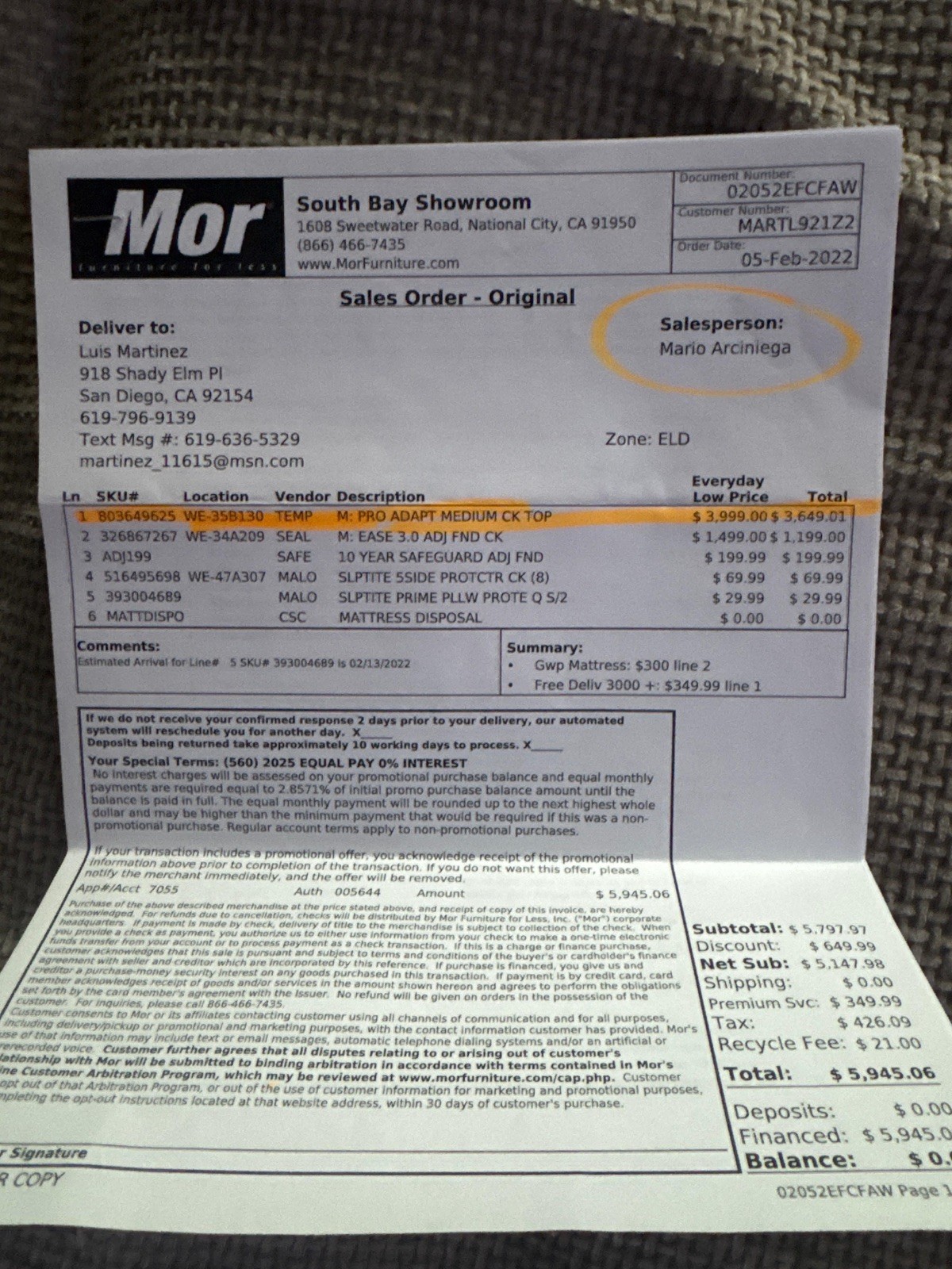 Tempurpedic Pro Adapt Soft King Mattress MSRP 3,999.00 ProAdapt Tempur-pedic