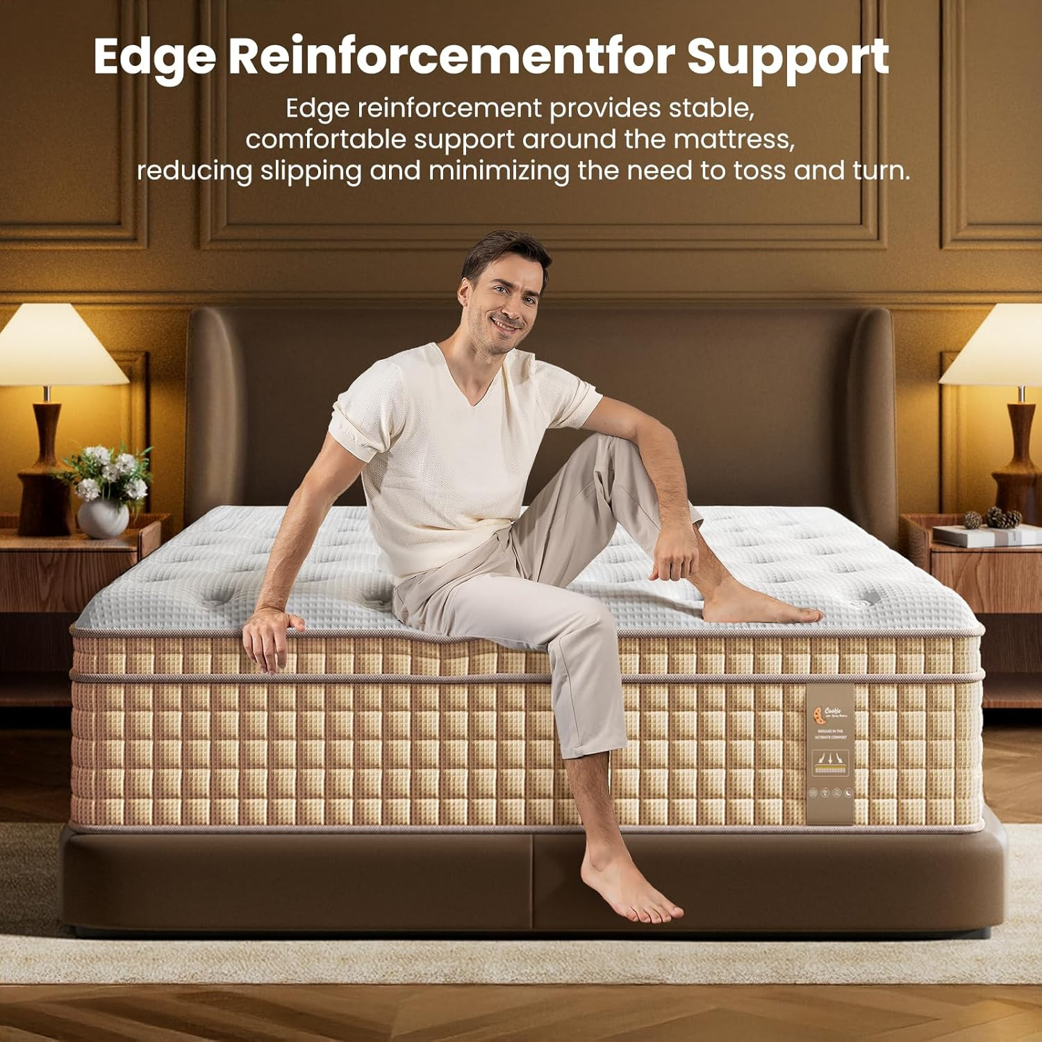 Bedstory 14 Inch Medium Firm Queen Mattress, Hybrid Queen Size Mattresses- Extra