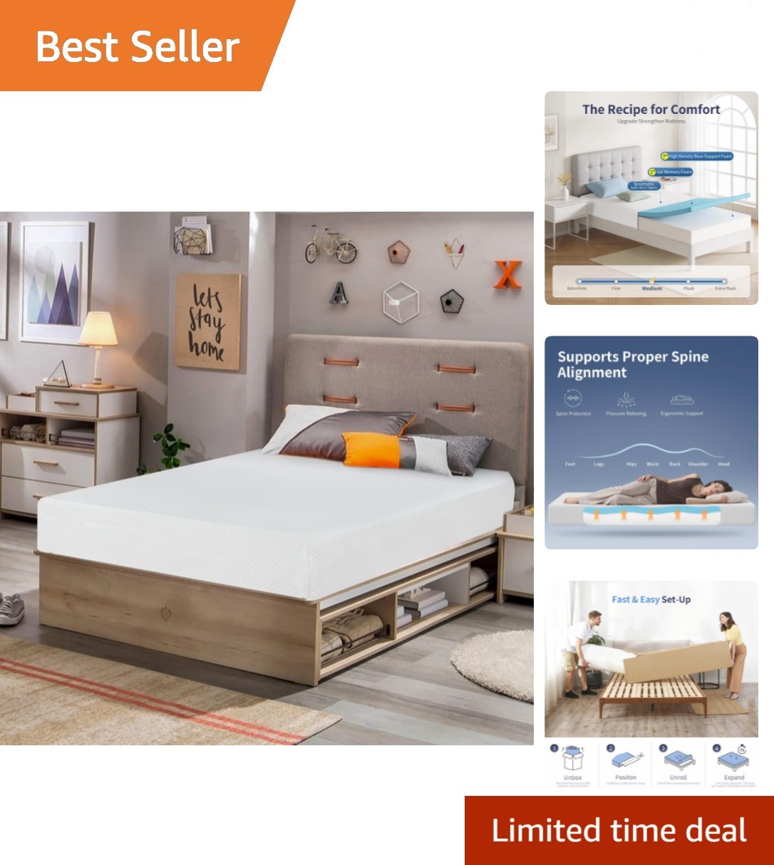 Breathable 8 Inch Twin Mattress – CertiPUR-US Gel Memory Foam for Optimal Sleep