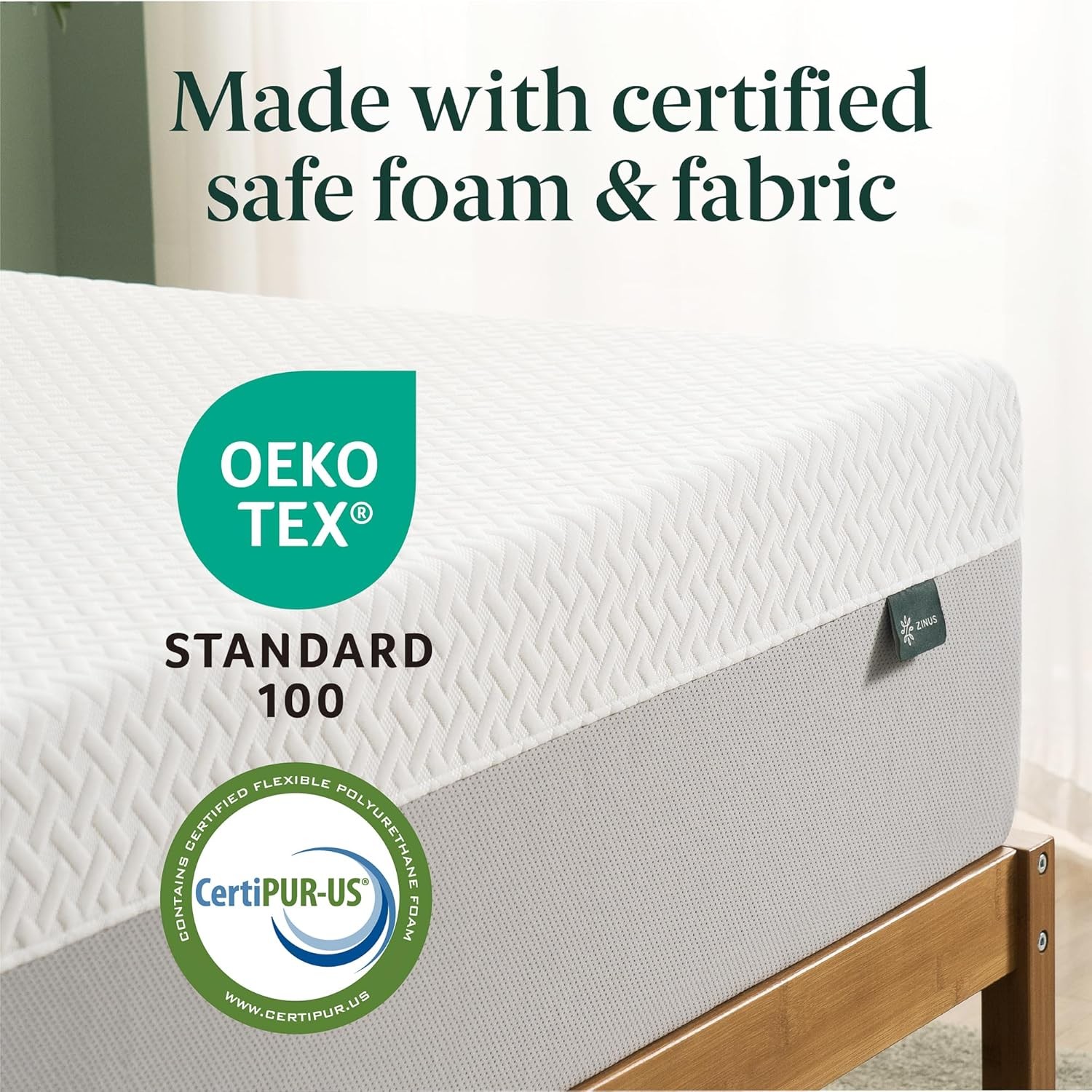 Zinus 10 Inch Green Tea Essential Memory Foam Mattress [New Version], Twin, Fibe