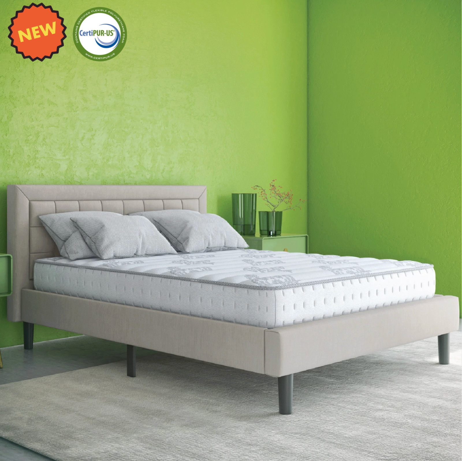 California King Hybrid Mattress 10in Medium Firm Colchon Cal King Hibrido Cama