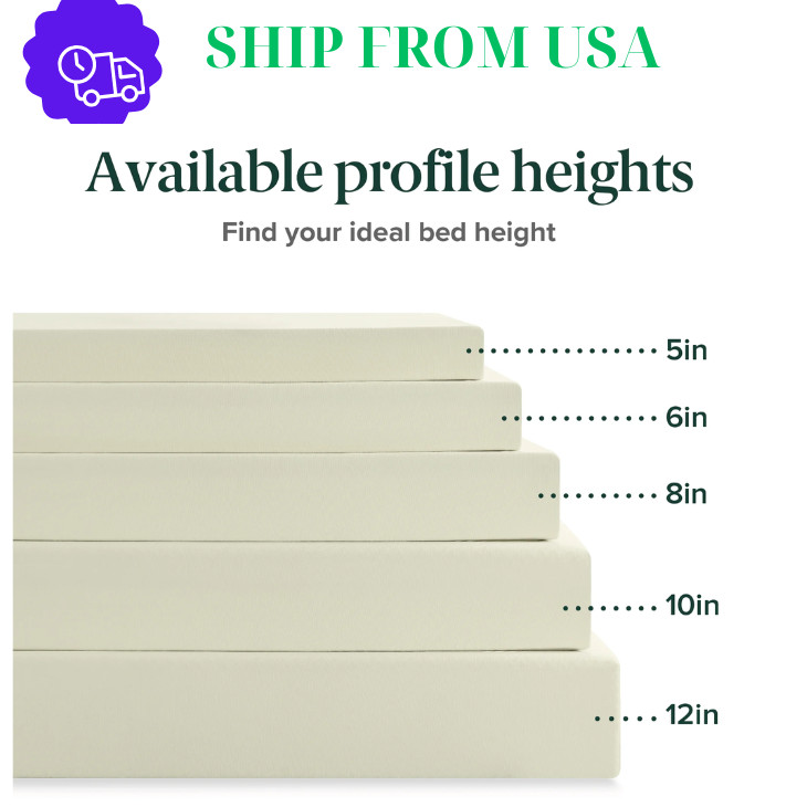 Zinus Gel Airflow 8″ Full Tight Top Medium Memory Foam Mattress New US.