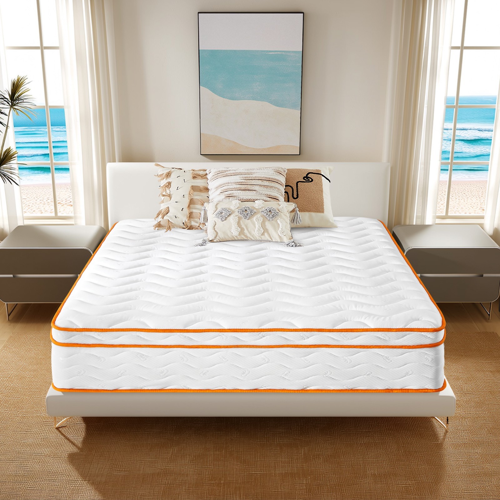 10″ 12″Twin Full Queen King Size Gel Memory Foam Hybrid Spring Mattress In A Box