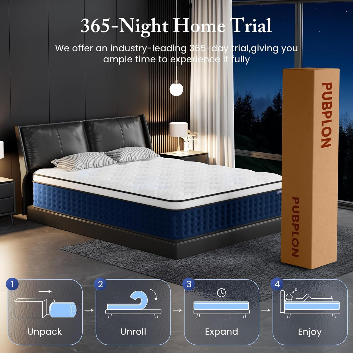 Queen Mattress, 12 Inch Hybrid Mattress Queen Size in a Box with Gel Memory Foam