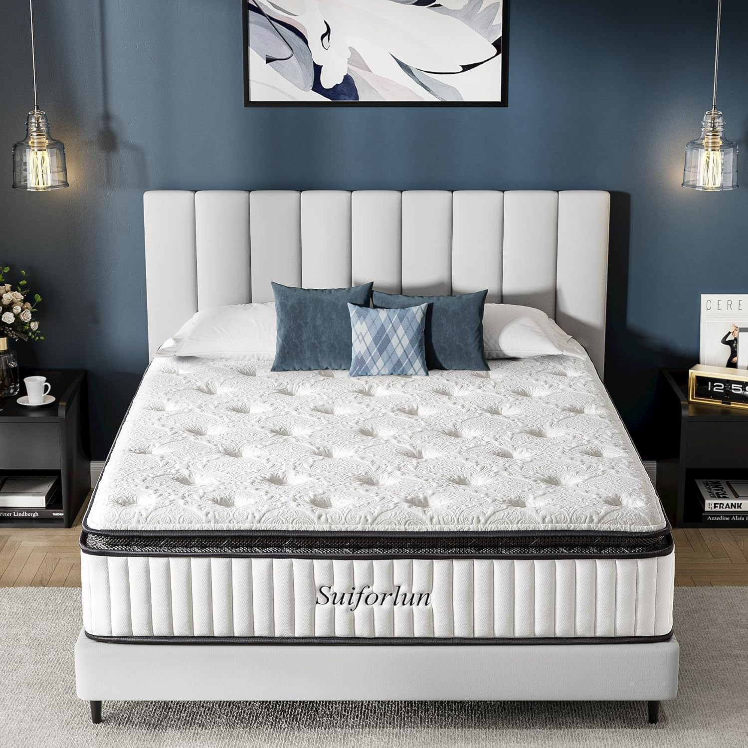 12″ King Gel Memory Foam Hybrid Mattress with 7 Zone Support & Pillow Top