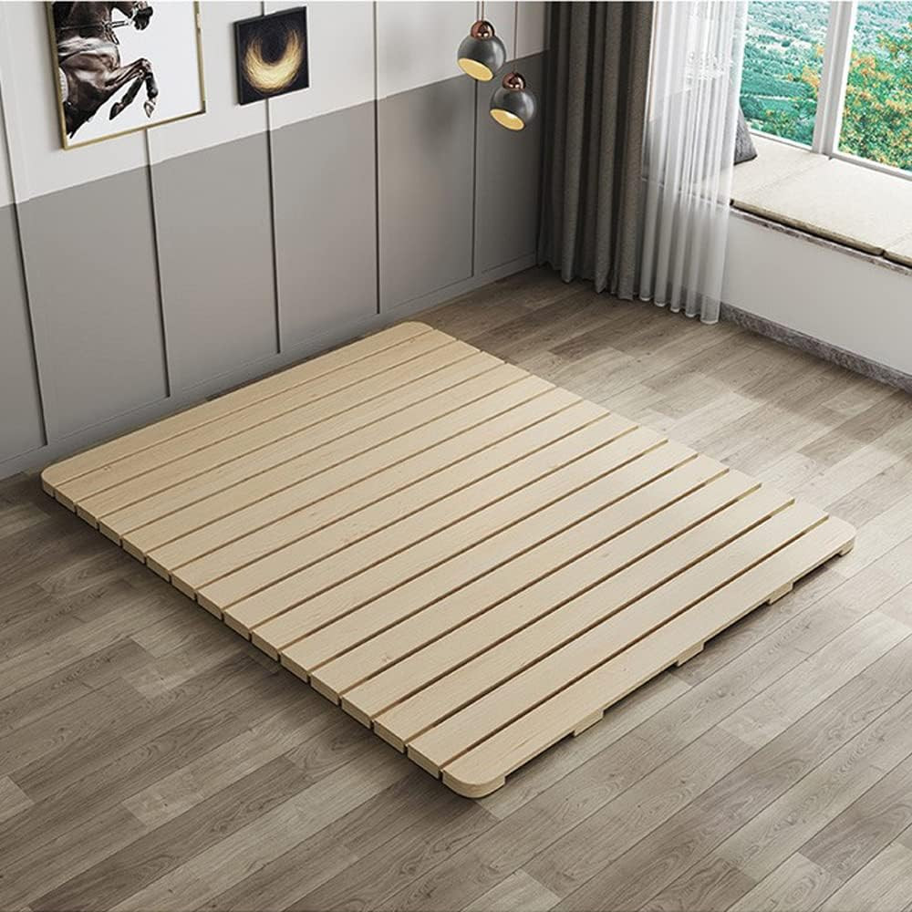 Foldable Wooden Tatami Bed Plate – Breathable Queen Floor Mattress
