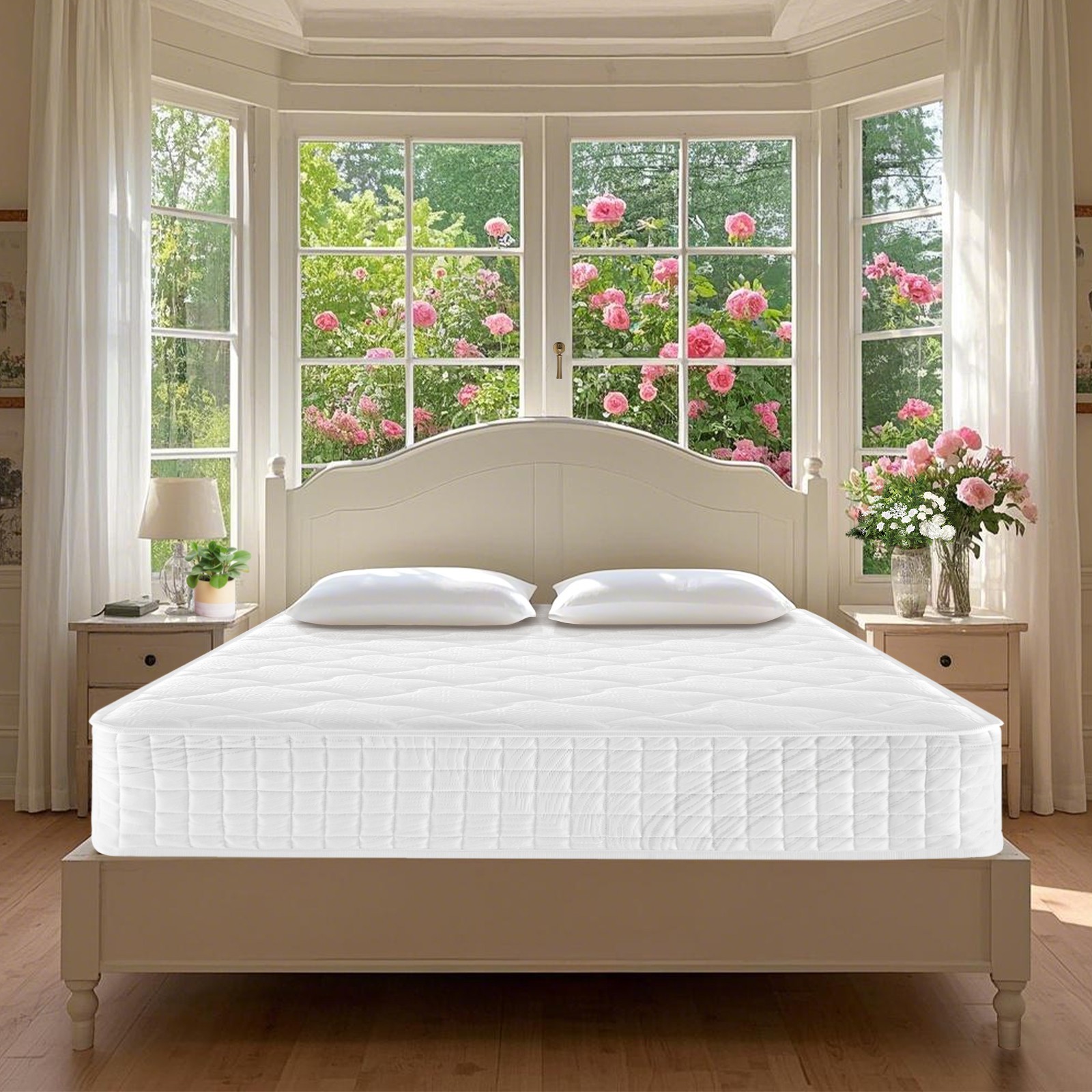 10″ 12″ Gel Memory Foam Mattress Hybrid Spring Twin Full Queen King Bed In A Box