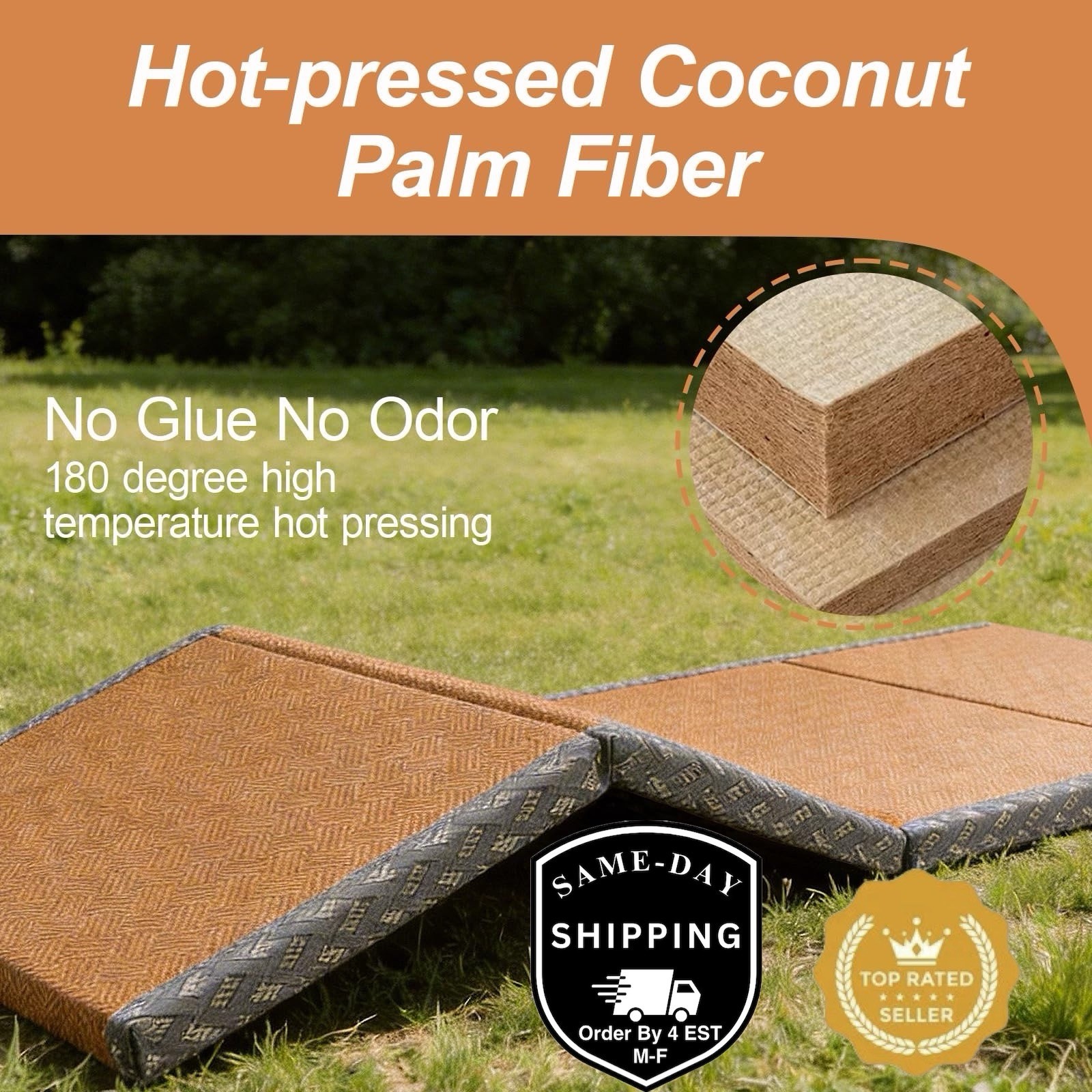 Japanese Traditional Tatami Mattress, Coconut Coir Mat Crafted From Rush Grass