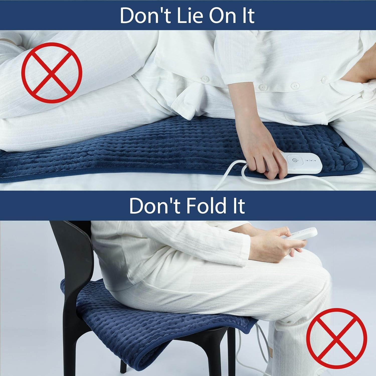 17”X33” XXXL King Size Heating Pad for Back Pain Relief Cramps With