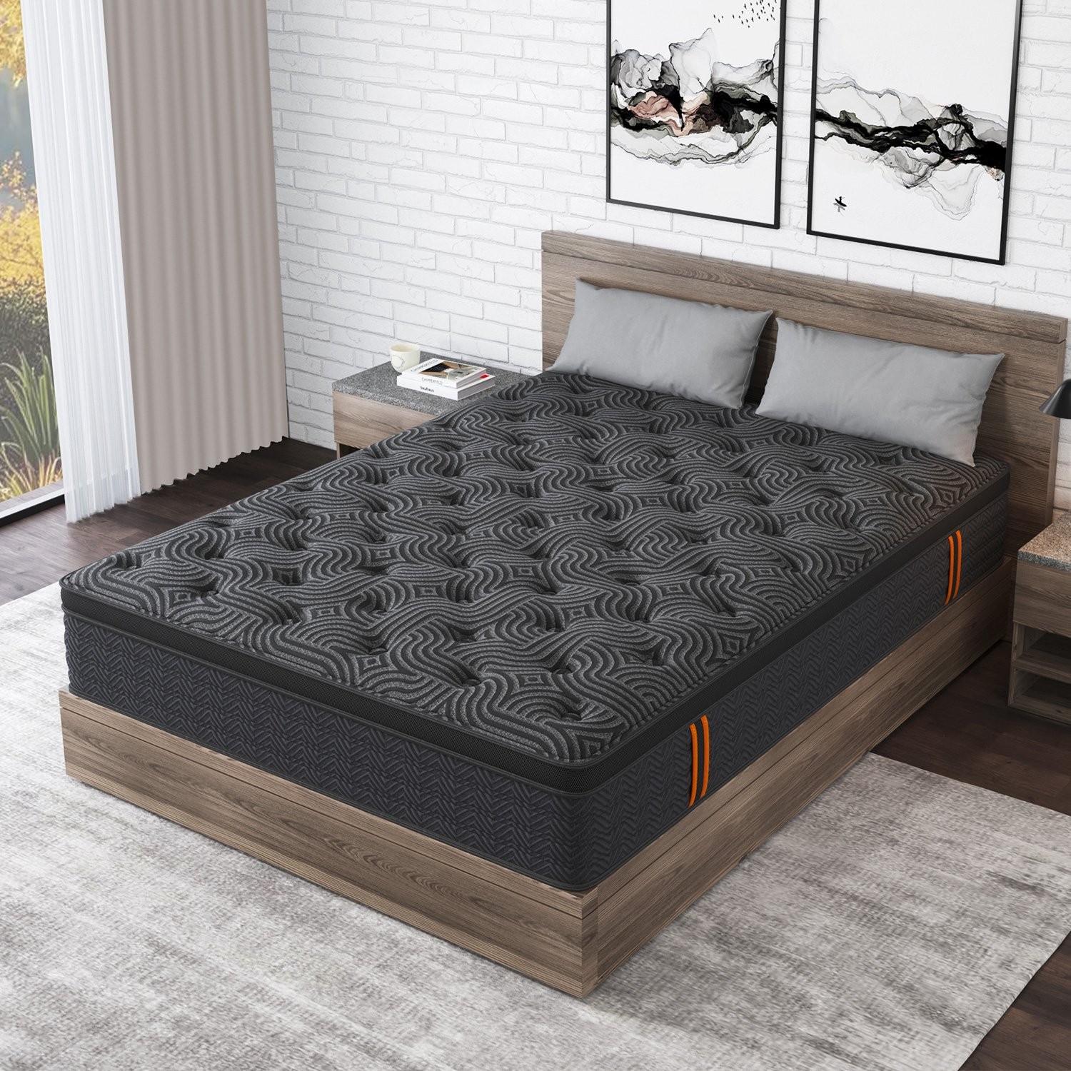 9″ 12″ Twin Full Queen King Size Mattress in a Box Hybrid Spring Gel Memory Foam