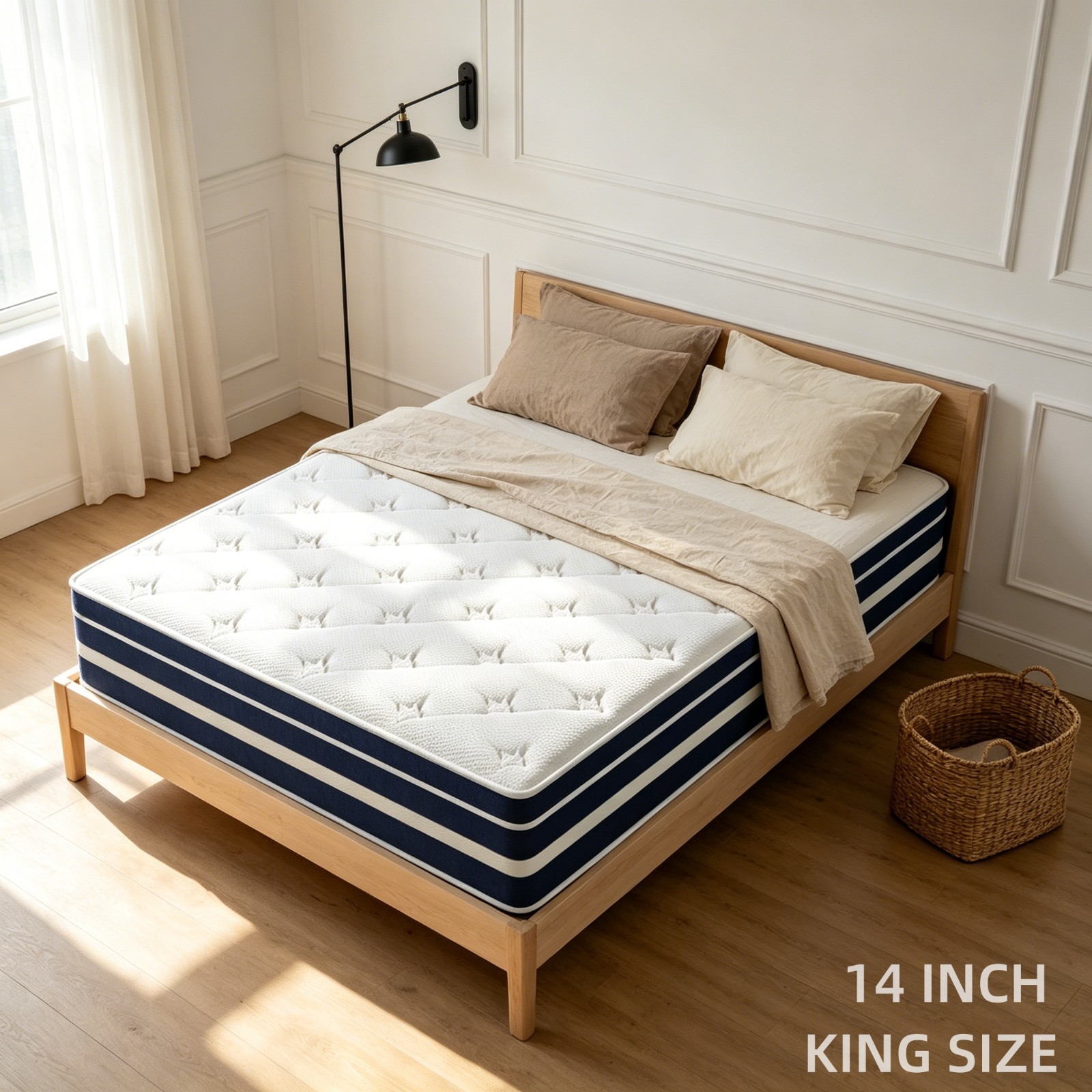 12/14 Inch Gel Memory Foam Hybrid Mattress Spring Twin Full Queen King Size Box